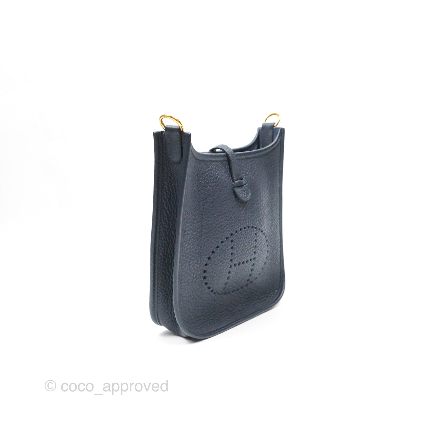 Hermès Mini Evelyne 16 Bleu Nuit 2Z Clemence Gold Hardware
