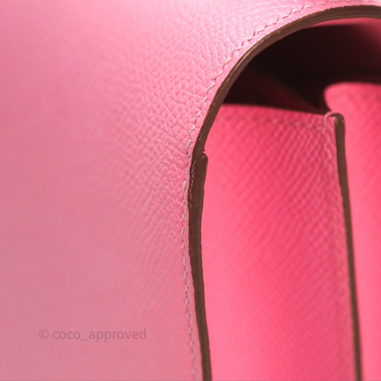 Hermès Constance Mini 18cm Rose d'ete Epsom Palladium Hardware