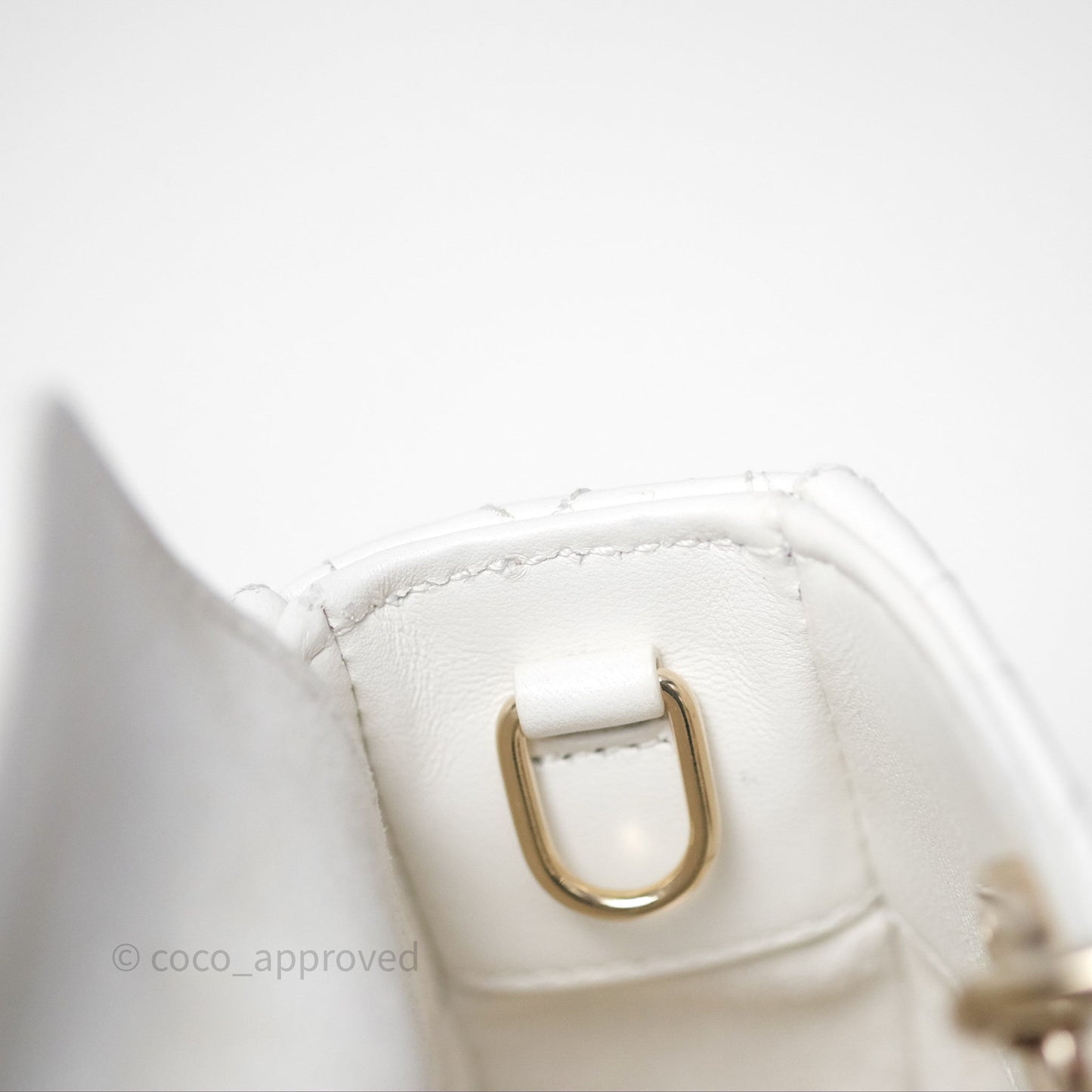 Christian Dior Micro Lady D-Joy Bag Latte Lambskin Cannage Gold Hardware