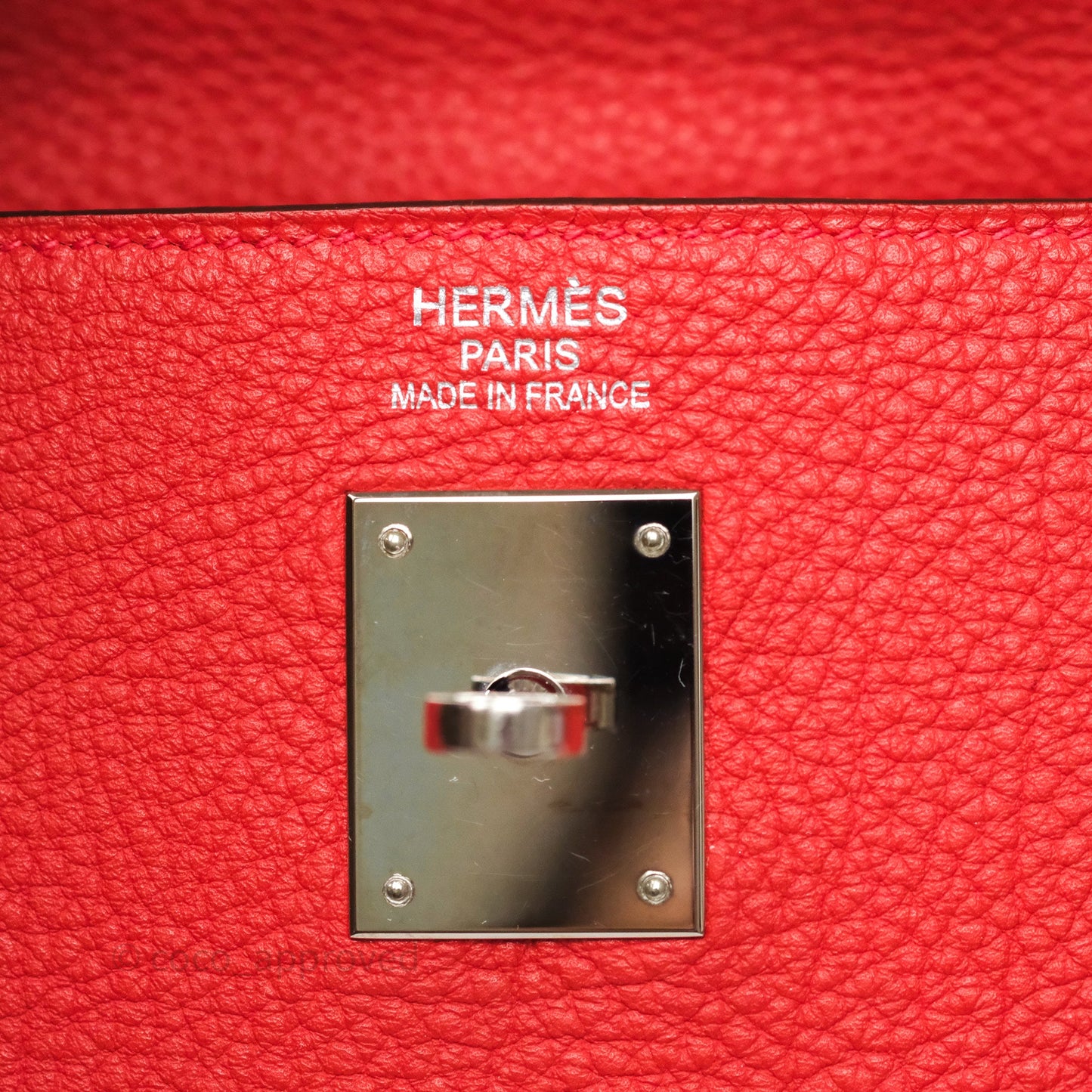 Hermès Kelly 35 Retourne Red Togo Palladium Hardware