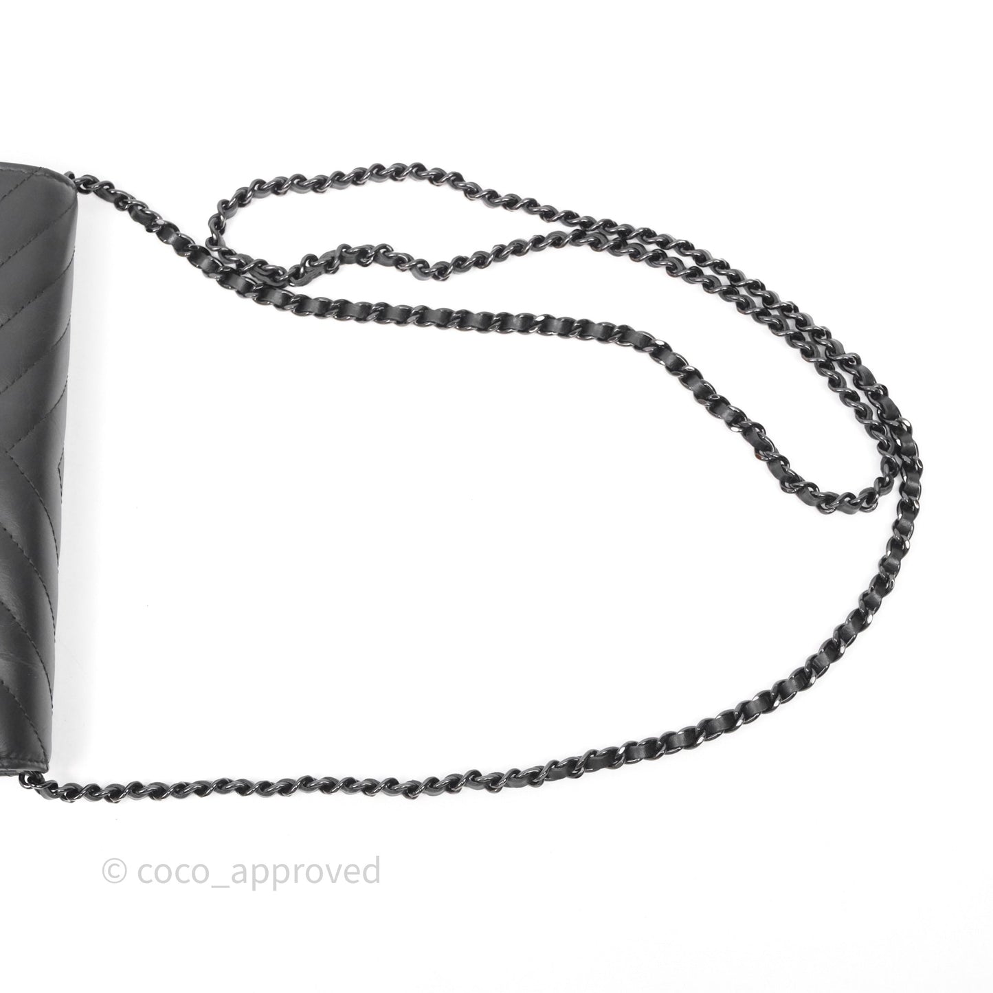 Chanel WOC Chevron Reissue So Black Calfskin