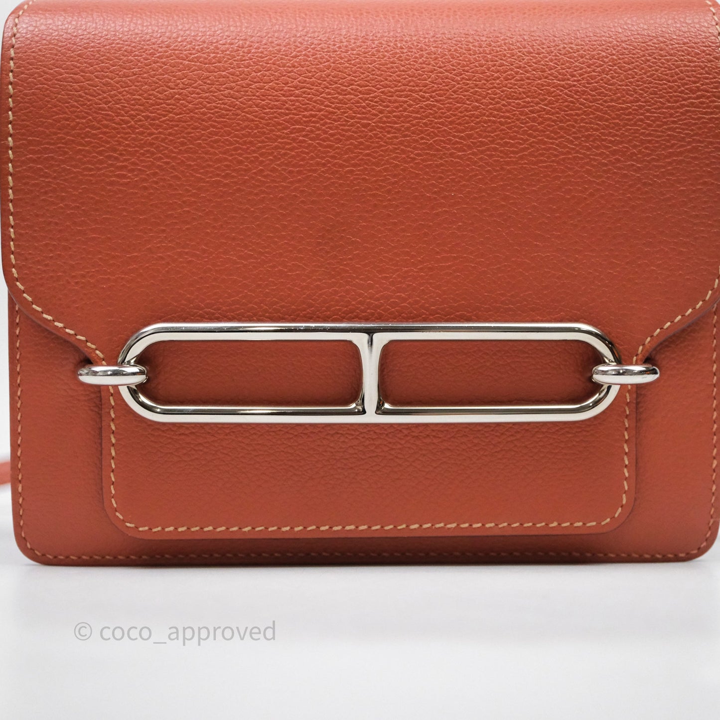 Hermès Roulis Mini 18 Evercolor AH Brush/ Rose Jaipur T5 Palladium Hardware