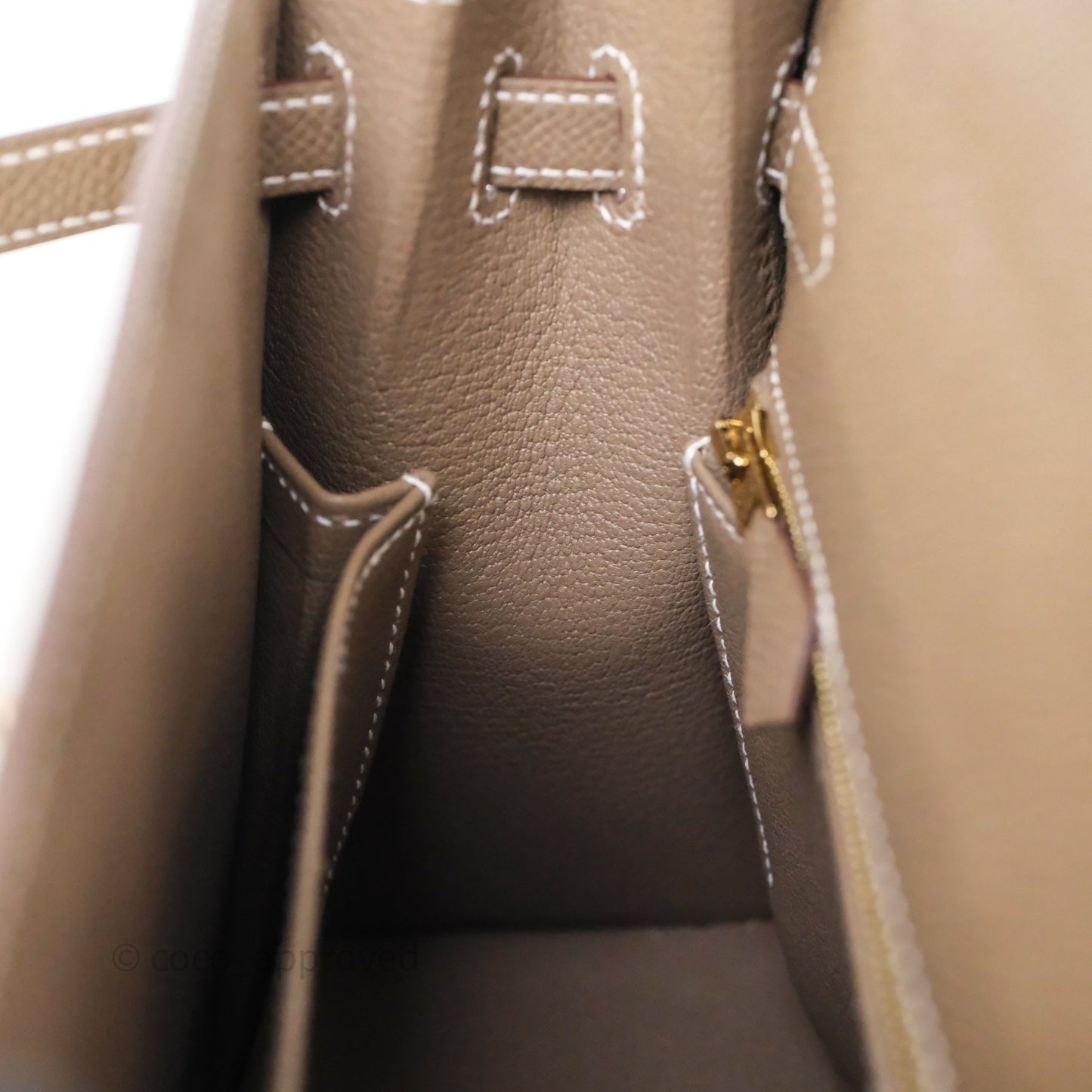 Hermès Kelly 25 Etoupe 18 Epsom Gold Hardware