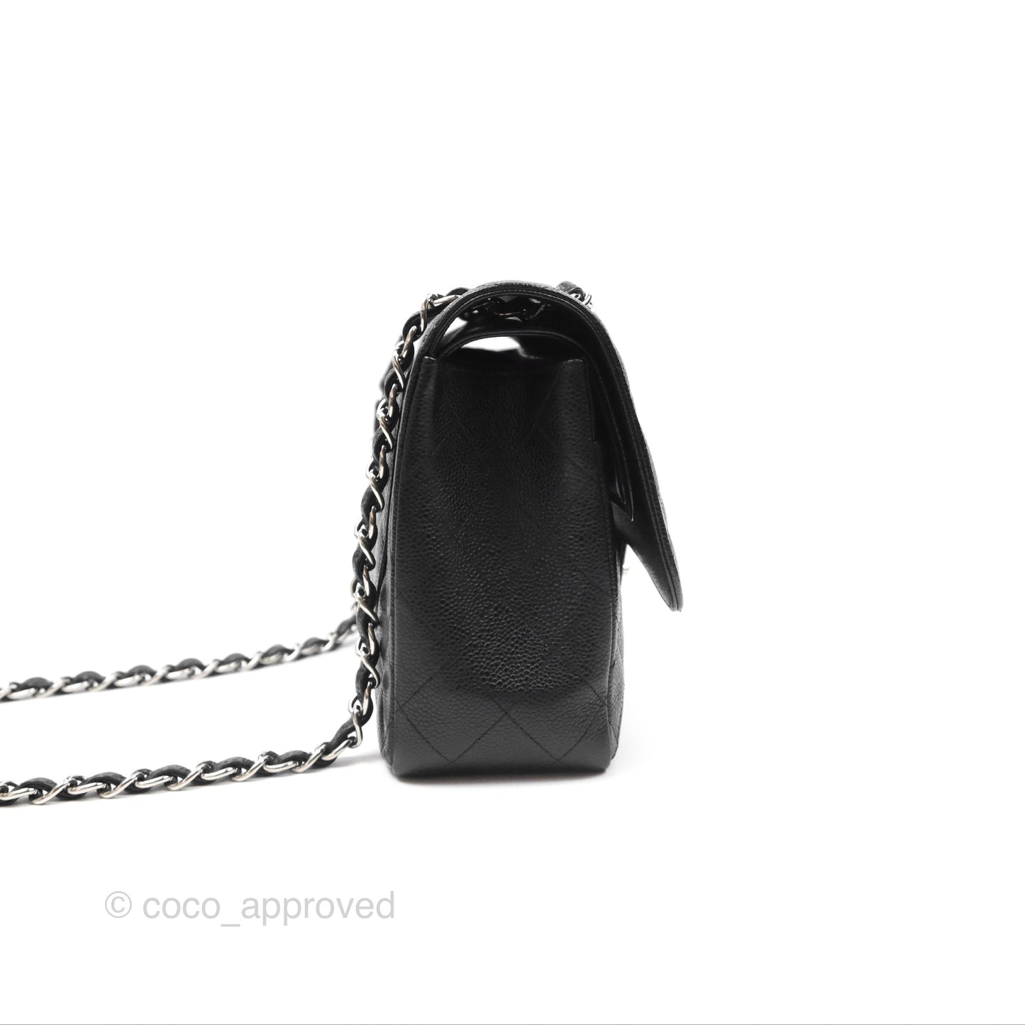 Chanel Jumbo Double Flap Black Caviar Silver Hardware⁣⁣