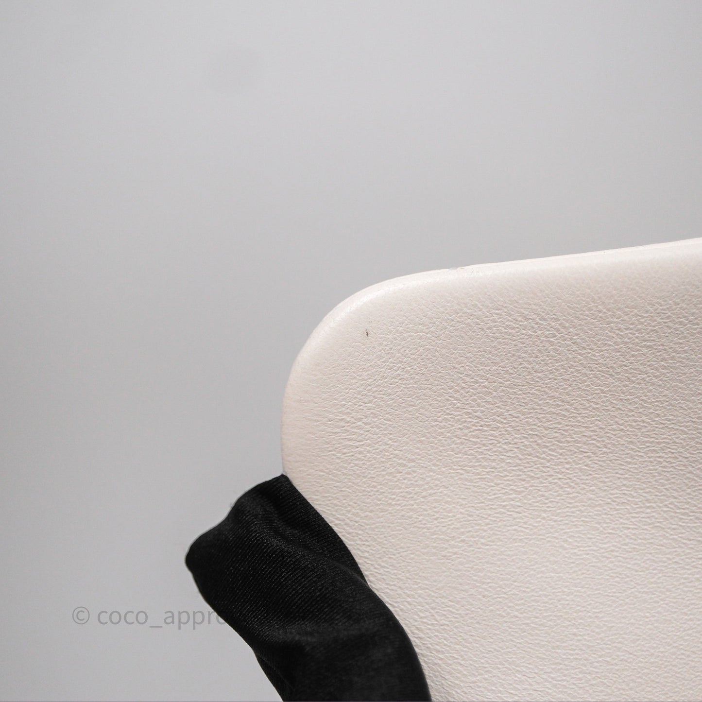 Chanel Flap Bag with Pearl Chain Ivory White Aged Gold Hardware 25P