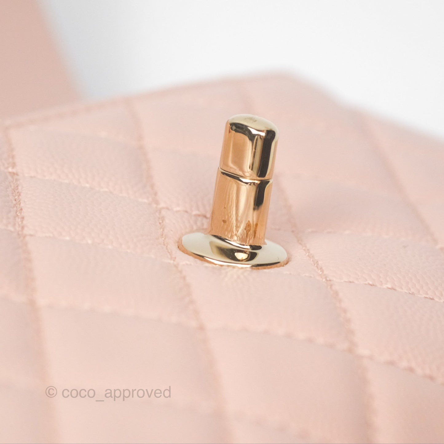 Chanel Small Coco Handle Light Pink Caviar Gold Hardware