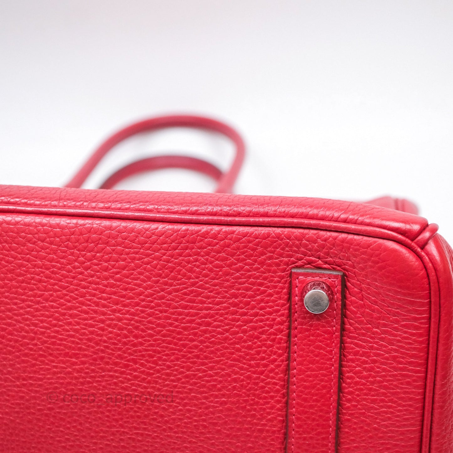 Hermes Birkin 35 Rouge Casaque Clemence Palladium Hardware
