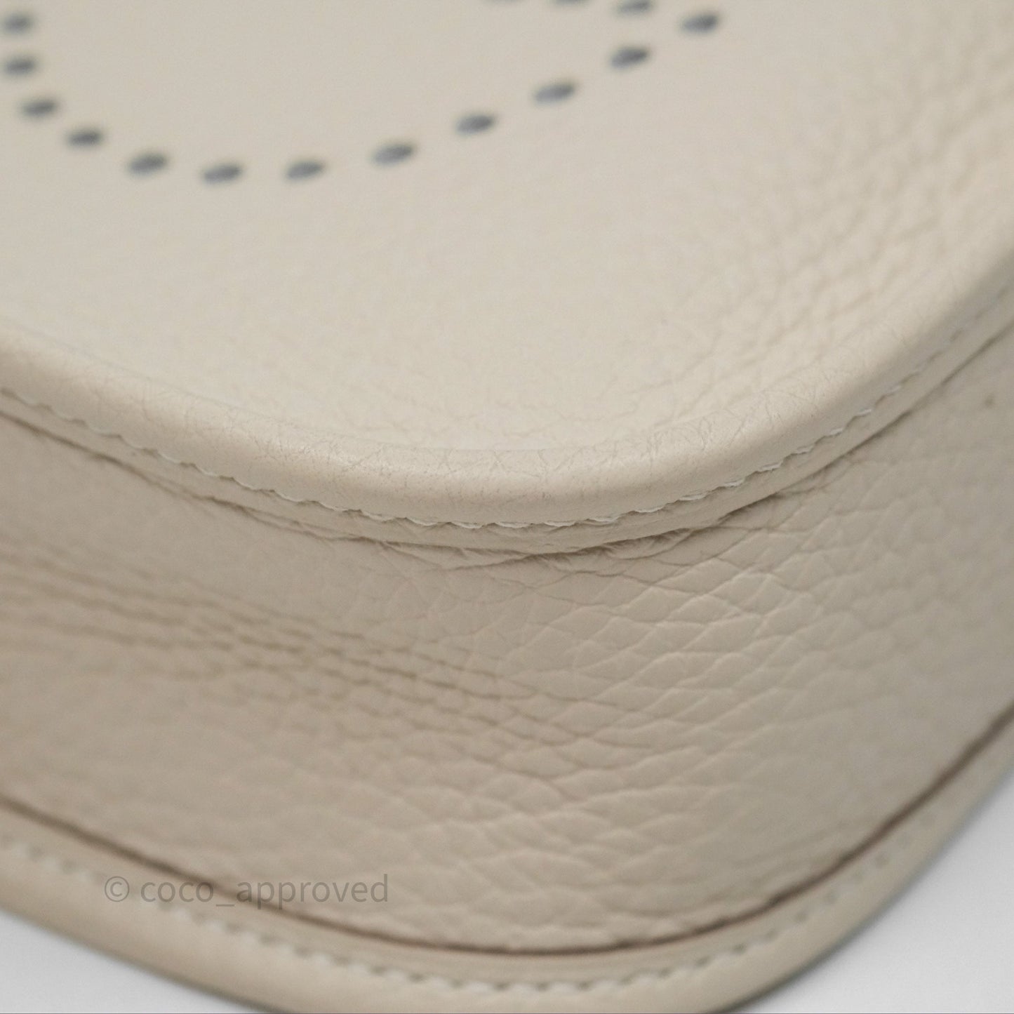 Hermès Mini Evelyne Craie 10 Clemence Palladium Hardware