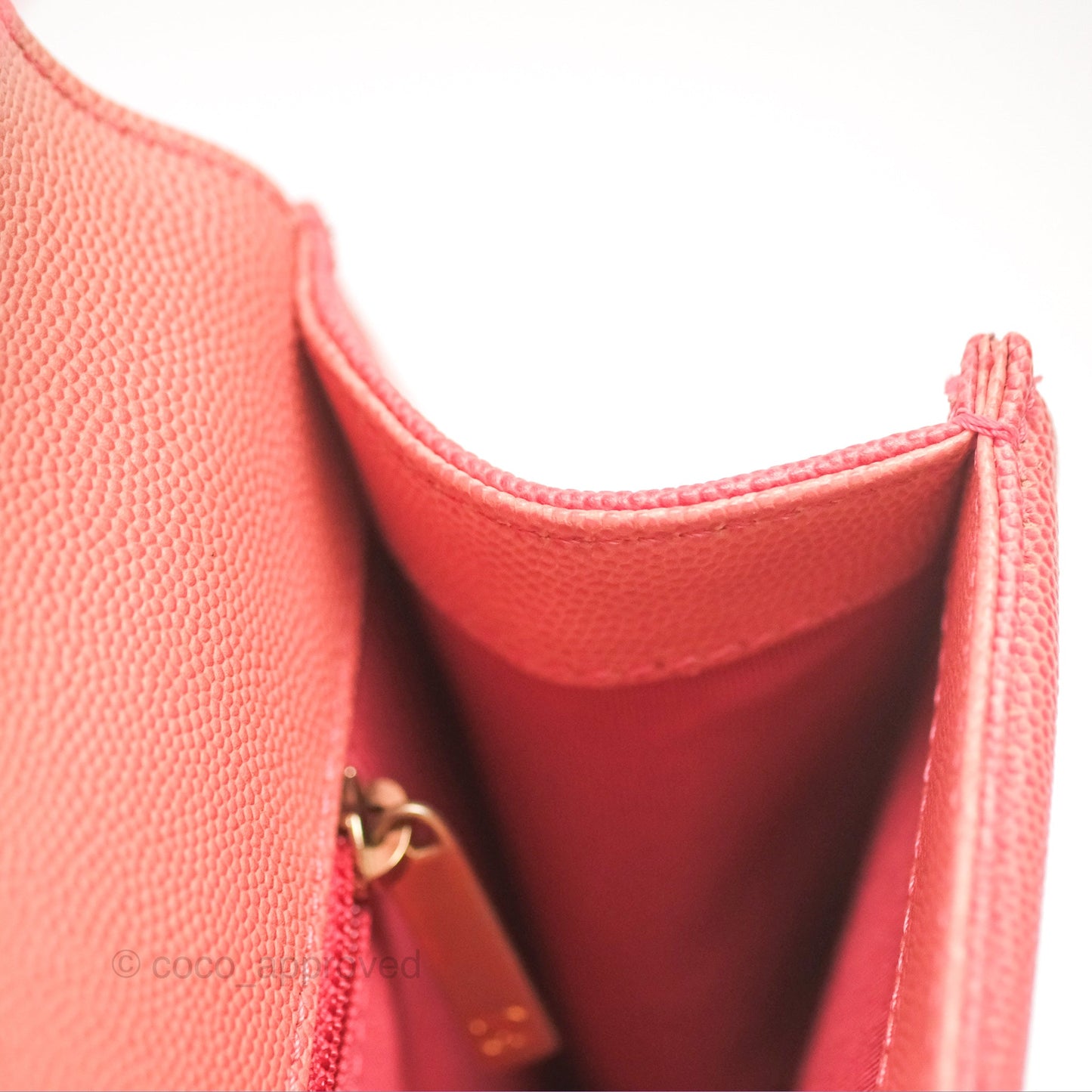 Chanel Sunset On The Sea Flap Bag Pink Caviar Aged Gold Hardware