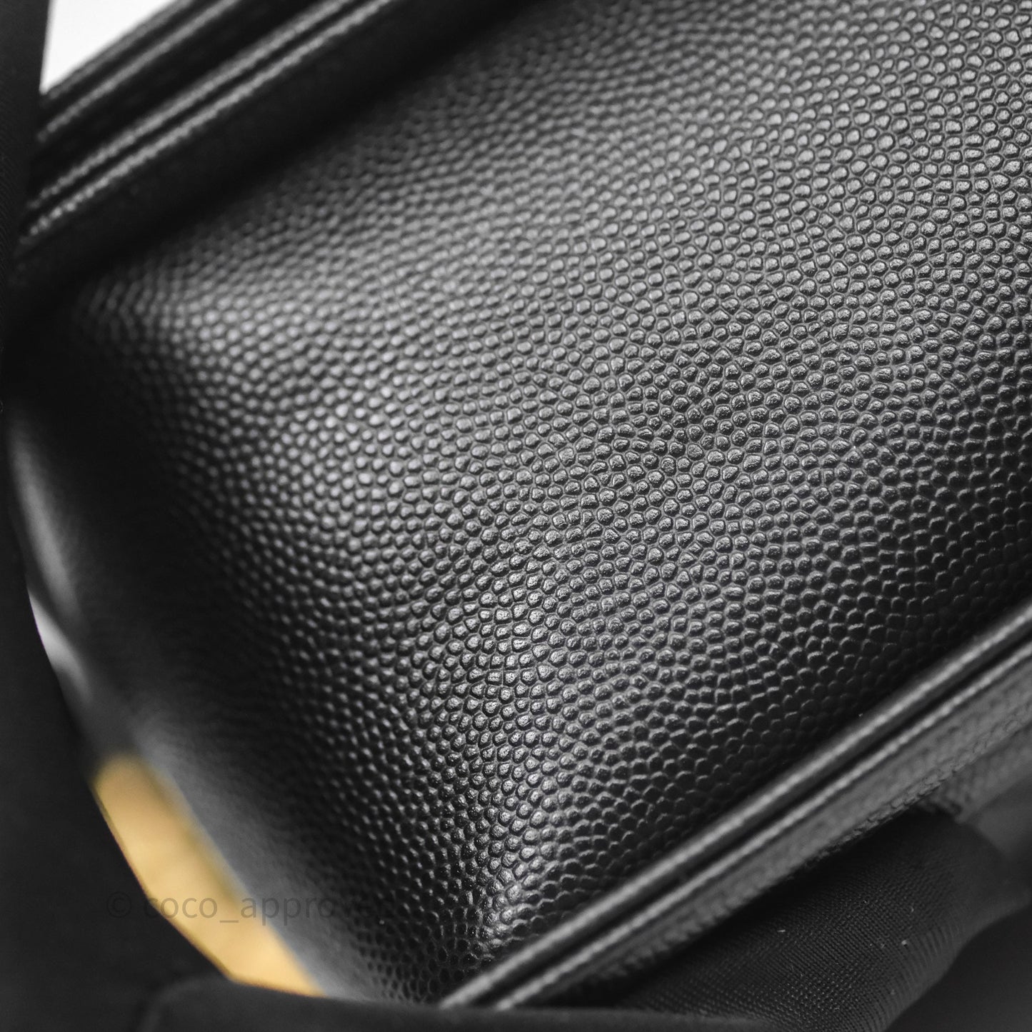Chanel Quilted Medium Boy Black Caviar Aged Gold Hardware