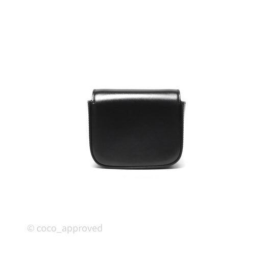 Celine Mini Claude Triomphe Bag Black Shiny Calfskin