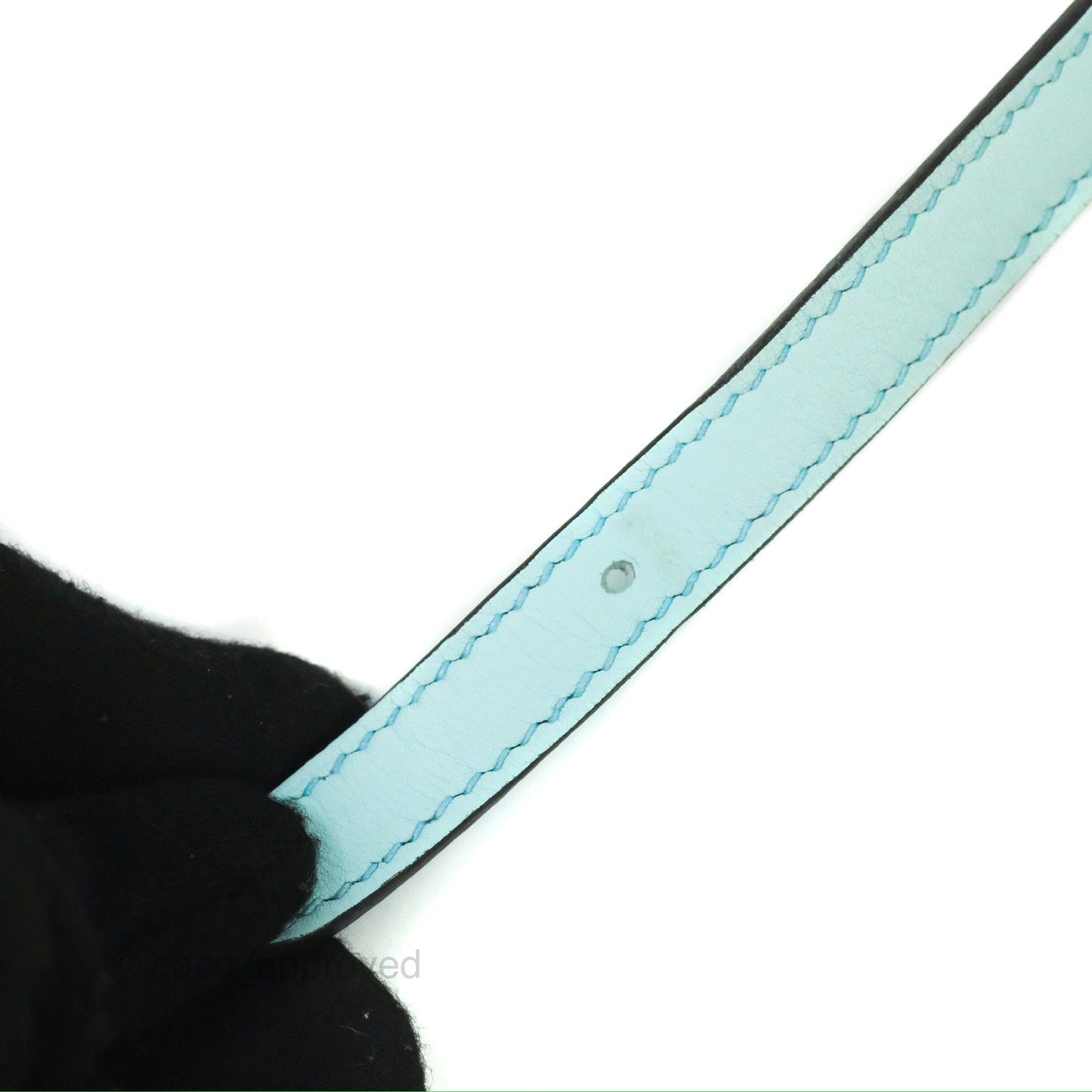 Hermès Halzan 22 Mini Aqua Swift Palladium Hardware