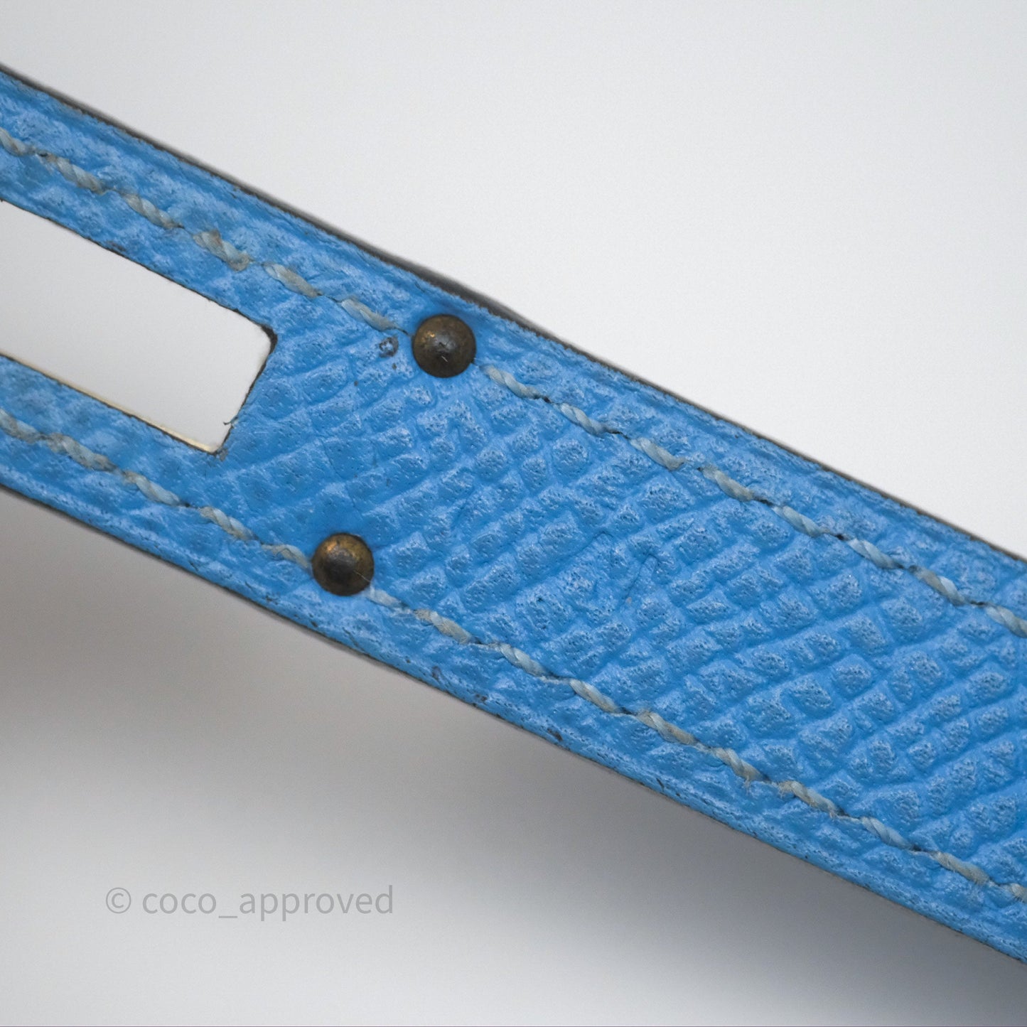 Hermès Kelly Depliant Wallet Blue Epsom Gold Hardware