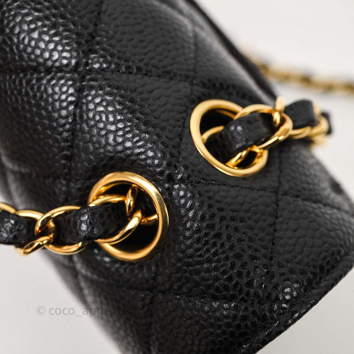 Chanel Small Classic Flap Quilted Black Caviar Gold Hardware