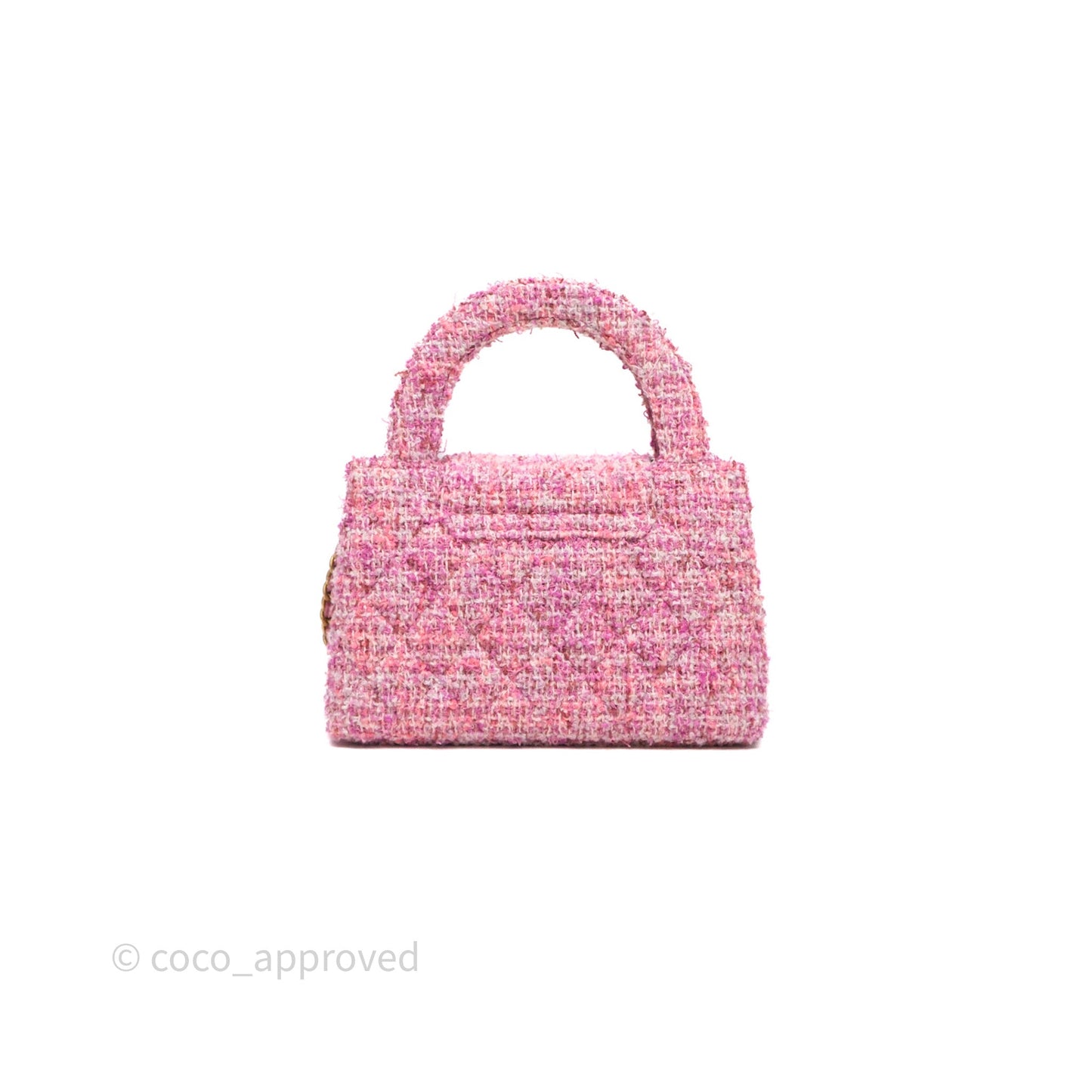 Chanel Kelly Bag Pink Tweed Aged Gold Hardware