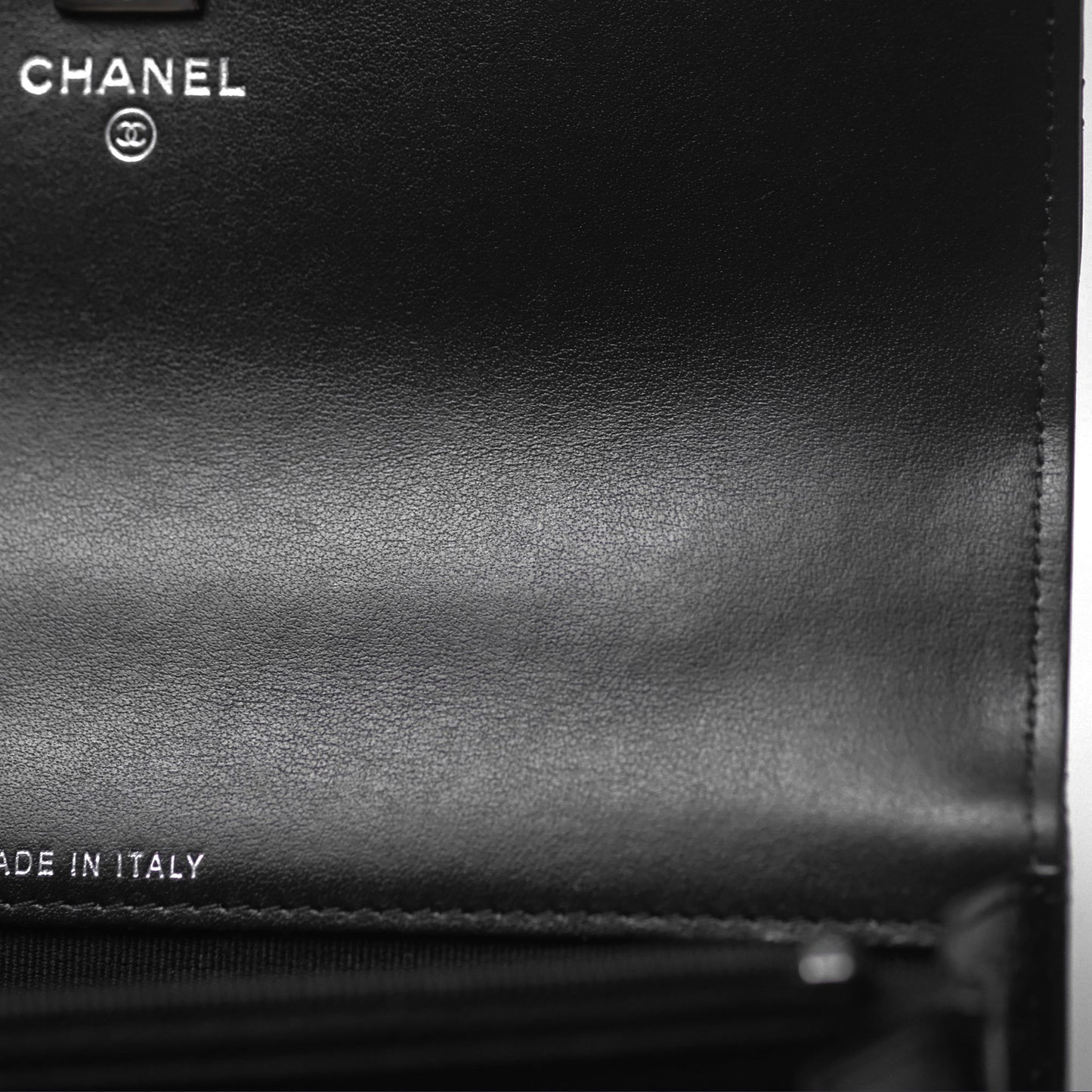 Chanel Mini Crystal Top Handle Wallet On Chain WOC Black Calfskin Gun Metal Hardware 23K