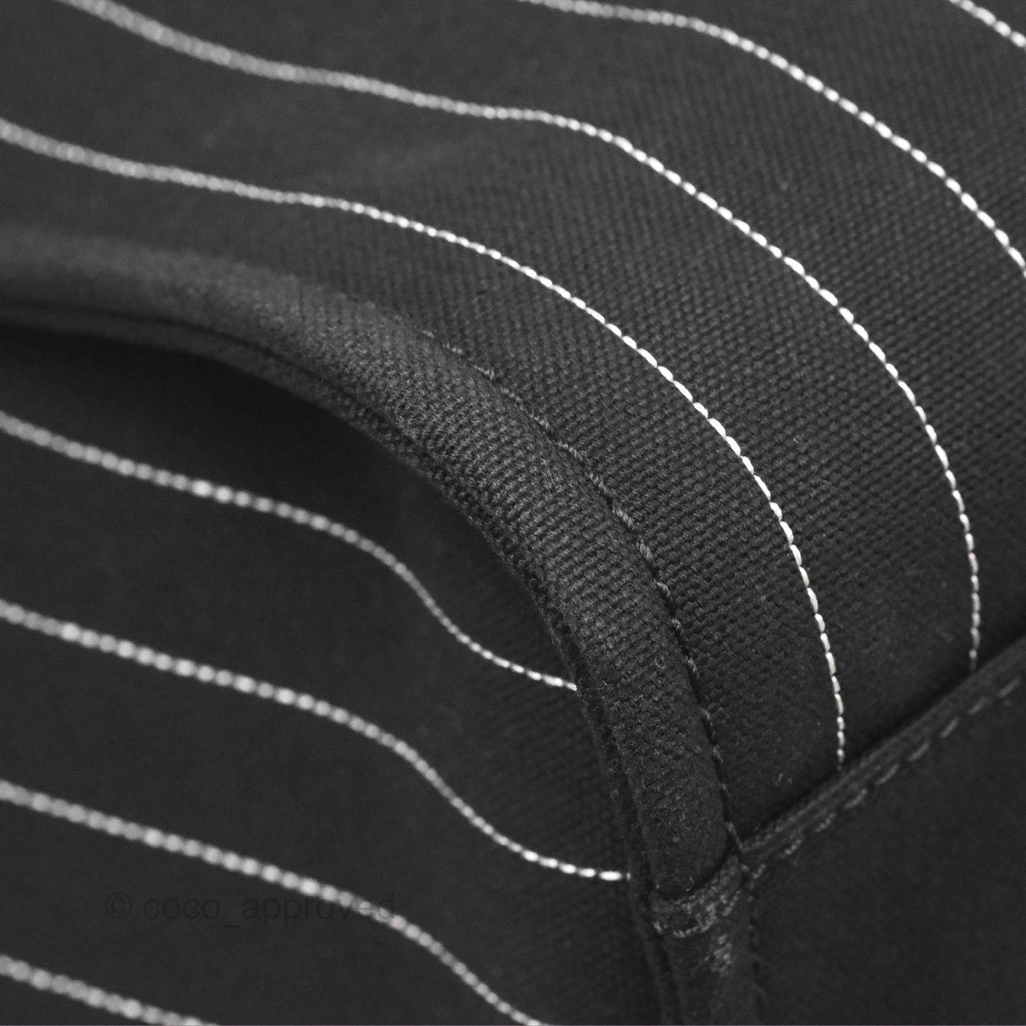 Chanel Large Deauville Black White Striped Canvas Aged Silver Hardware 23S
