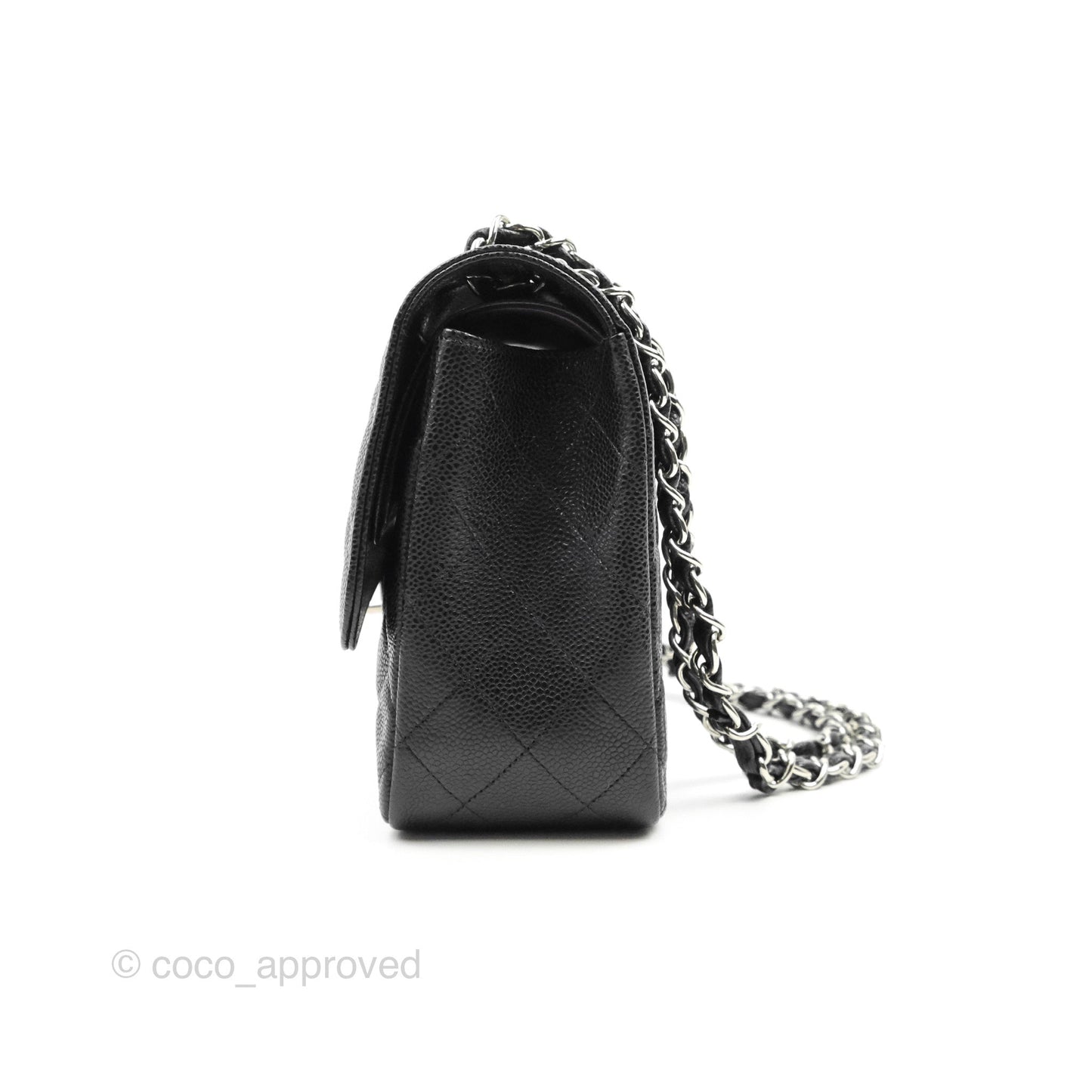 Chanel Jumbo Double Flap Black Caviar Silver Hardware⁣⁣
