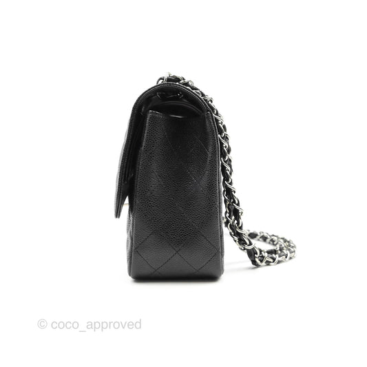 Chanel Jumbo Double Flap Black Caviar Silver Hardware⁣⁣