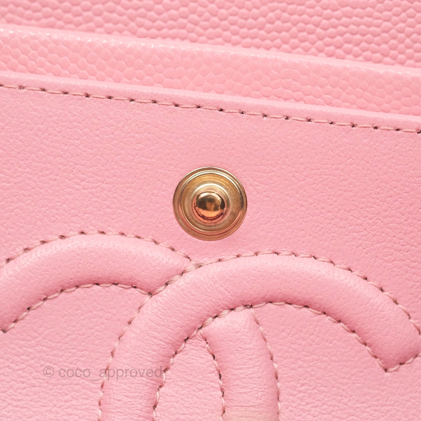 Chanel Small Classic Flap Quilted Sakura Pink Caviar Gold Hardware 22C