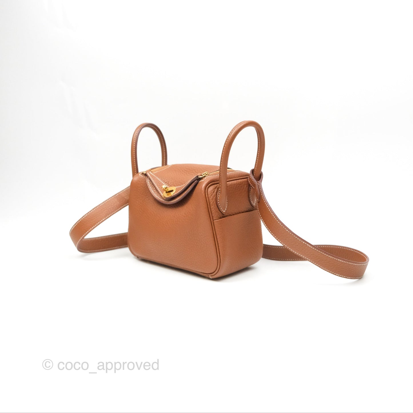 Hermès Mini Lindy 20 Gold Clemence Gold Hardware
