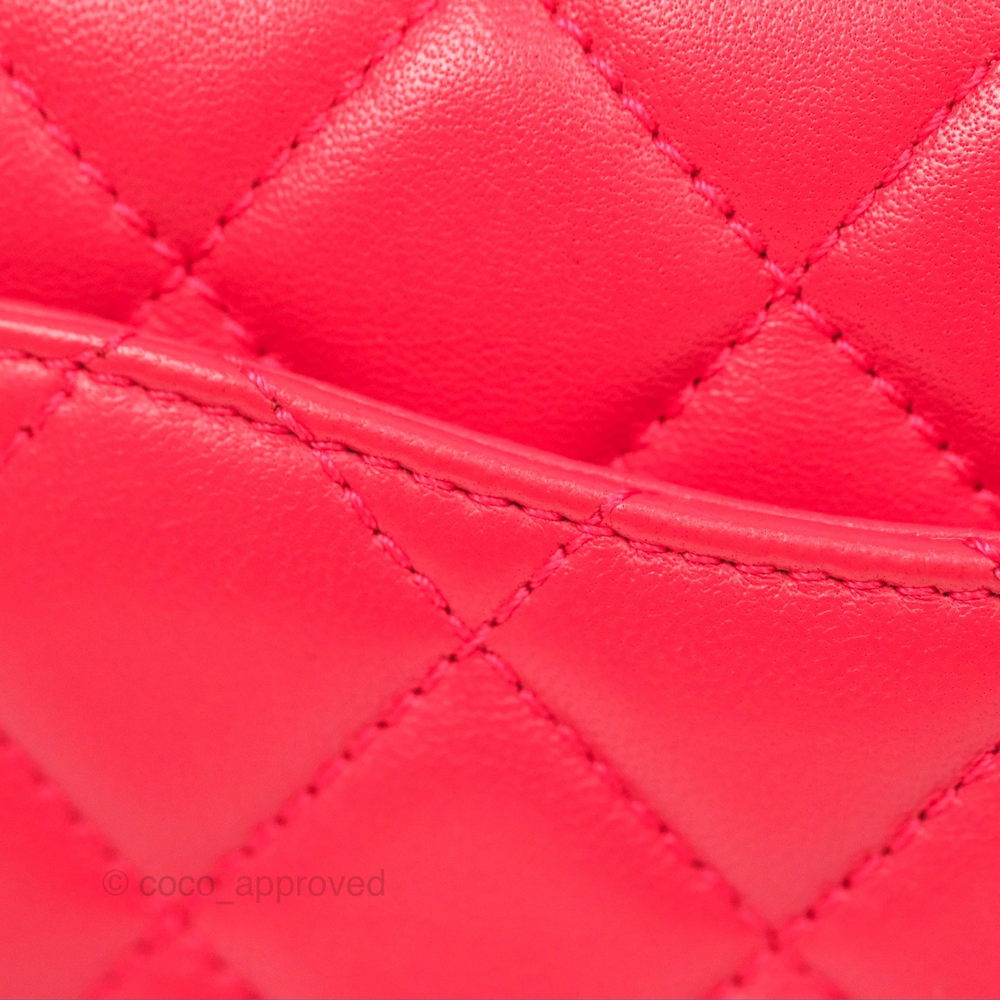 Chanel Mini Rectangular Pearl Crush Chilli Red Lambskin Aged Gold Hardware