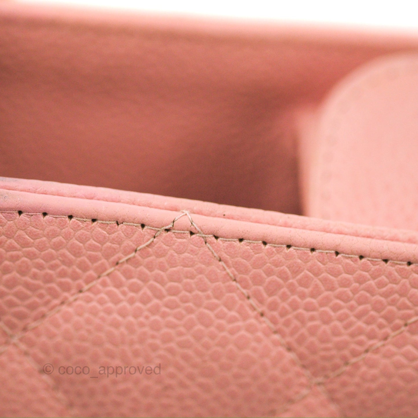 Chanel Quilted Petit Shopping Tote PST Sakura Pink Caviar Gold Hardware