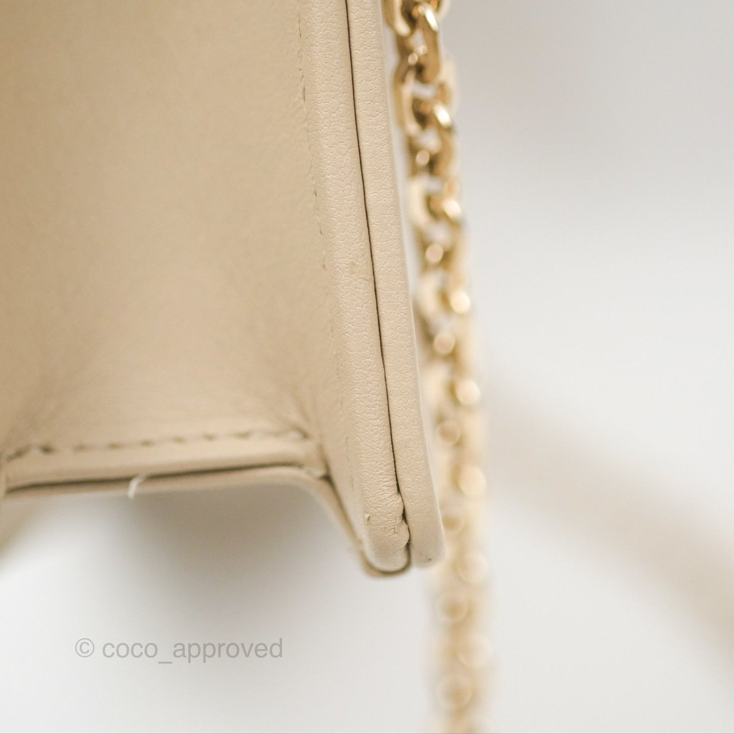 Dior Lady Dior Pouch on Chain Sand Cannage Lambskin