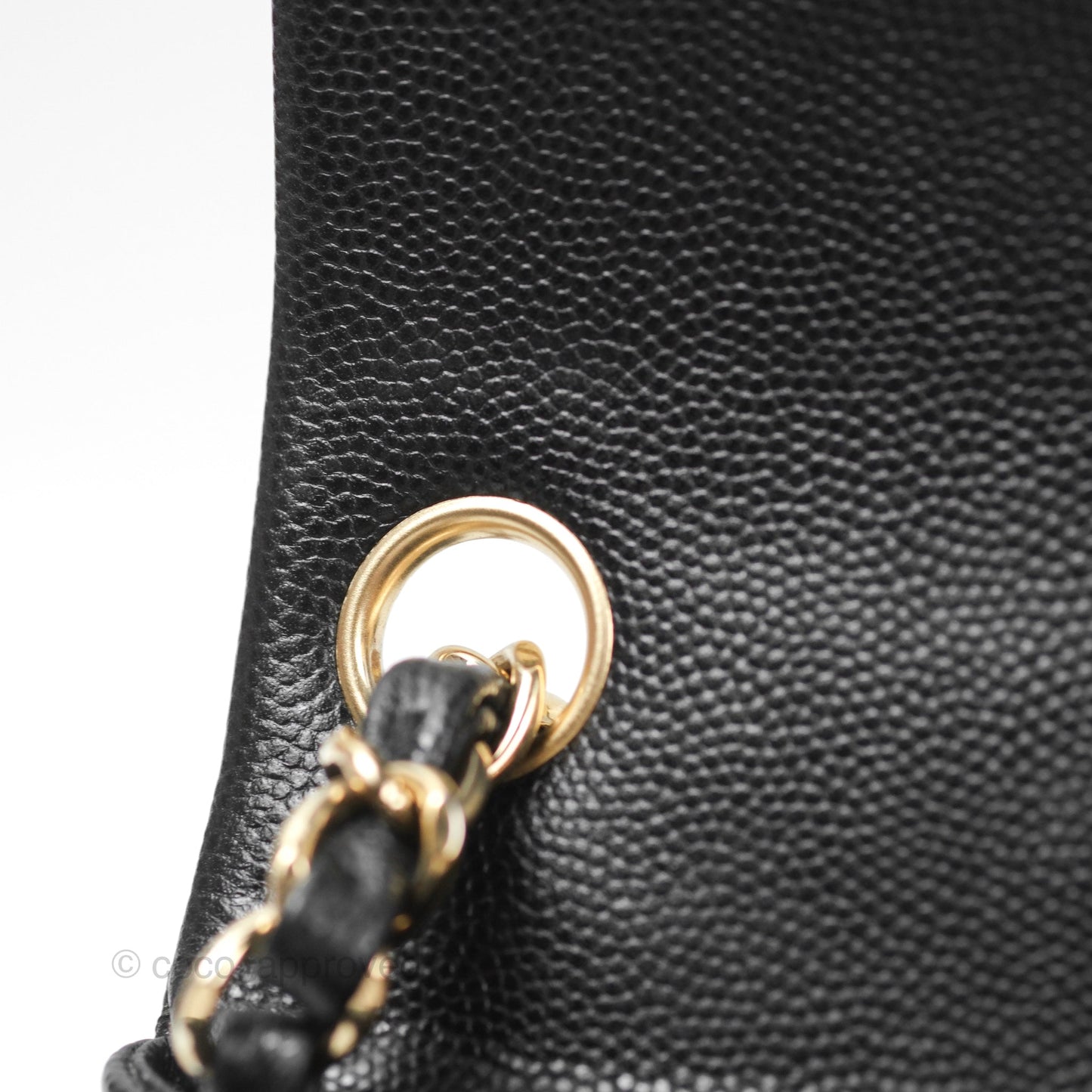 Chanel Quilted Mini Square Flap Black Caviar Gold Hardware