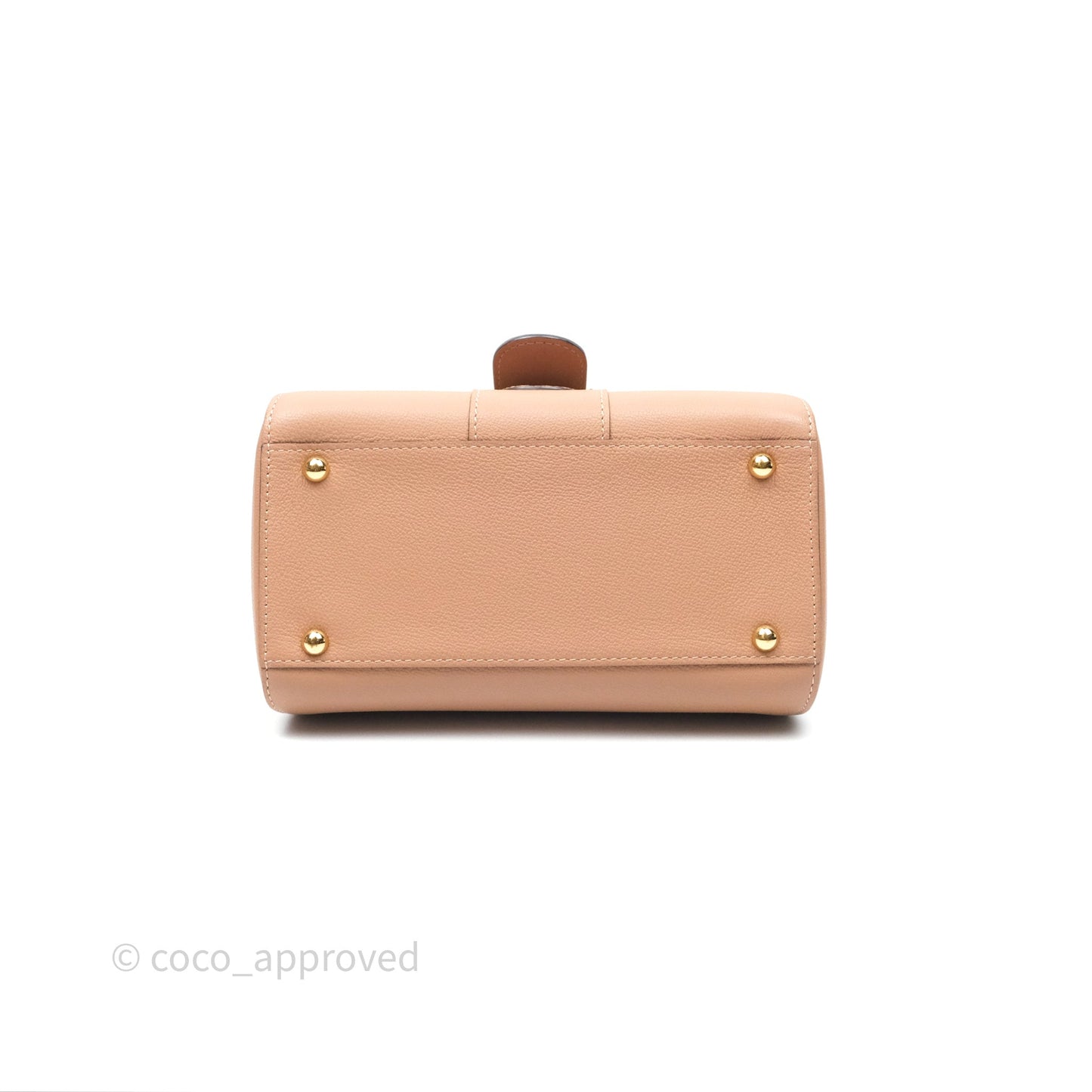 Delvaux Mini Brillant Bag Vison Grained Calfskin Gold Hardware with Twilly