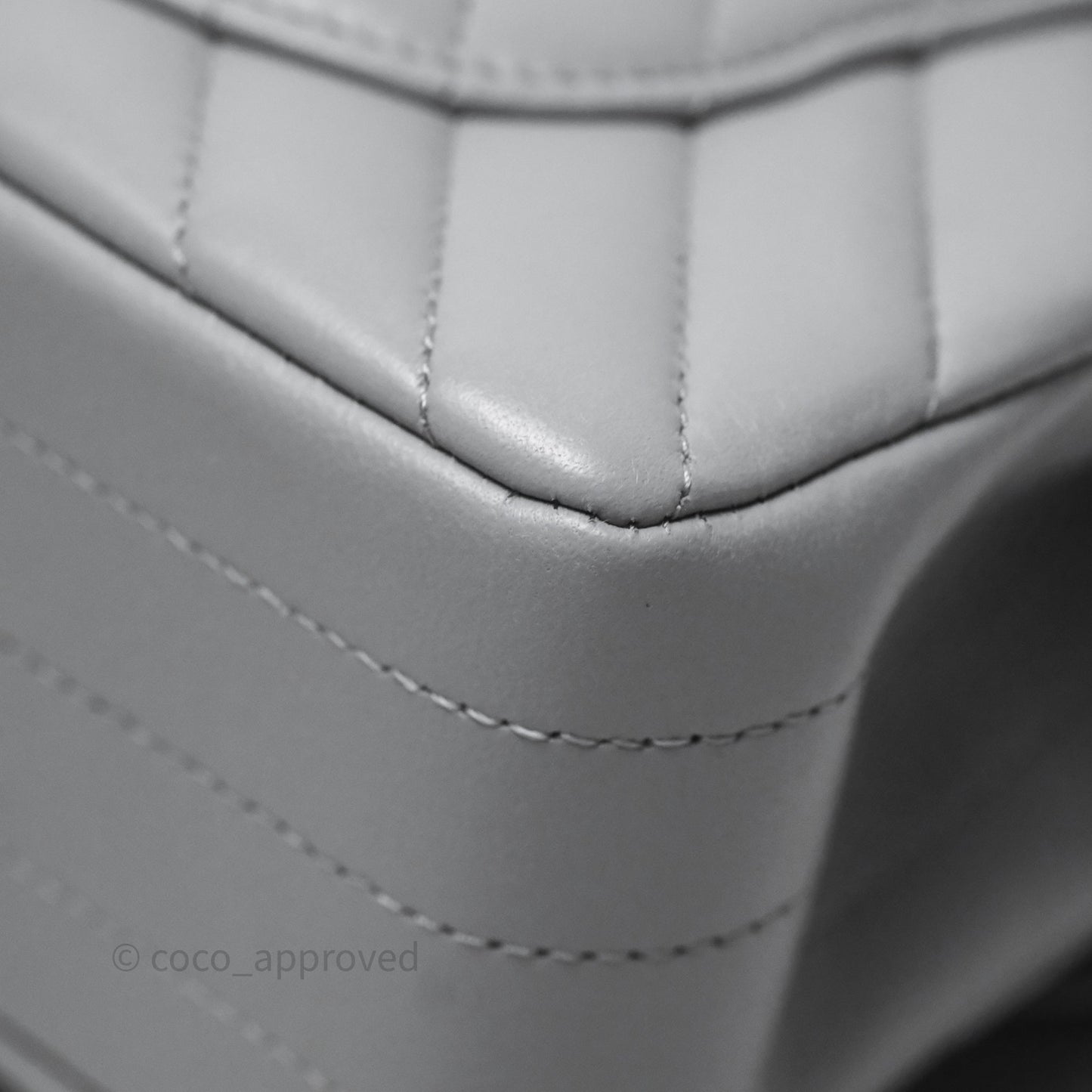 Chanel Classic Small Flap Chevron Grey Lambskin Gold Hardware