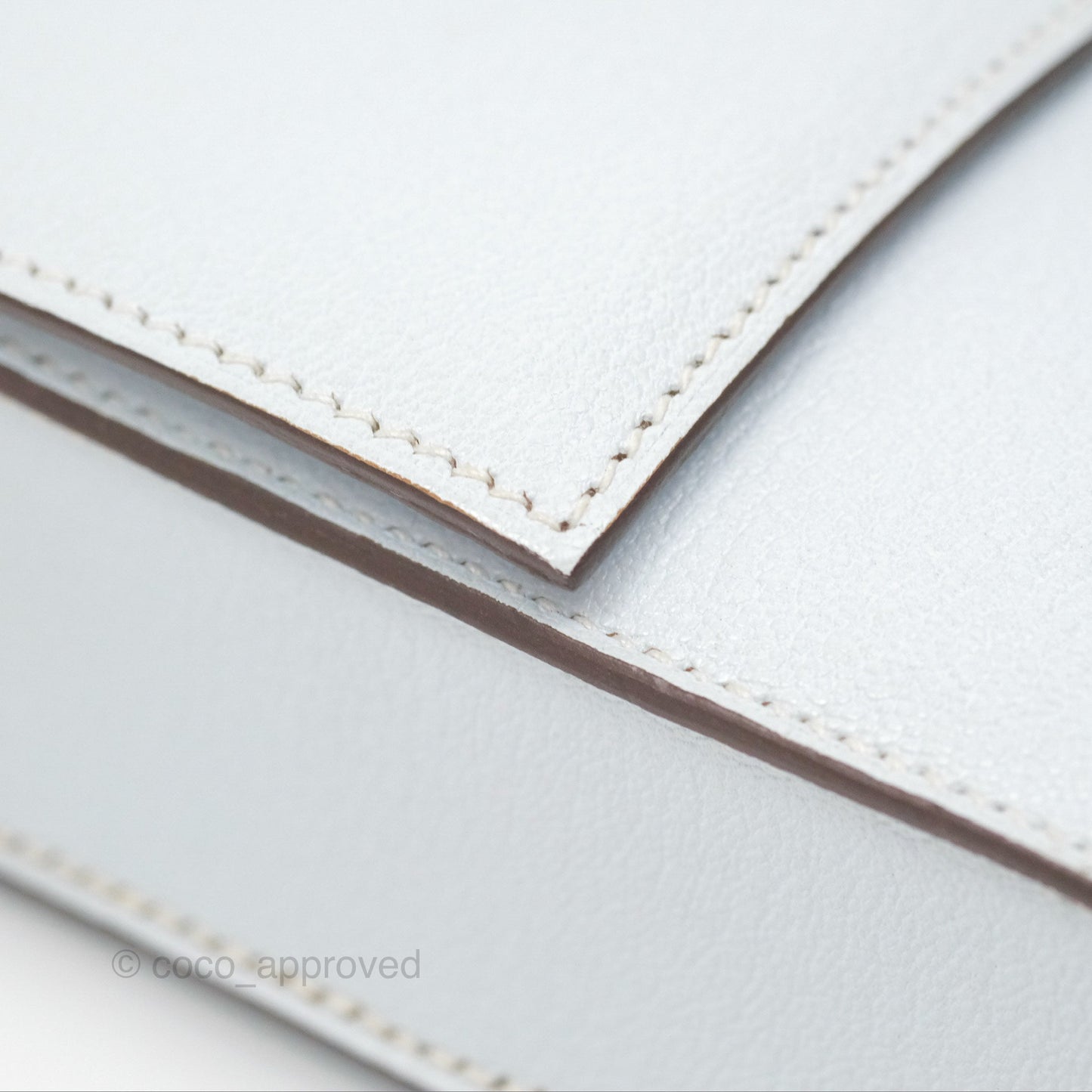 Hermes Mini Verrou Bleu Brume Chèvre Mysore Gold Hardware