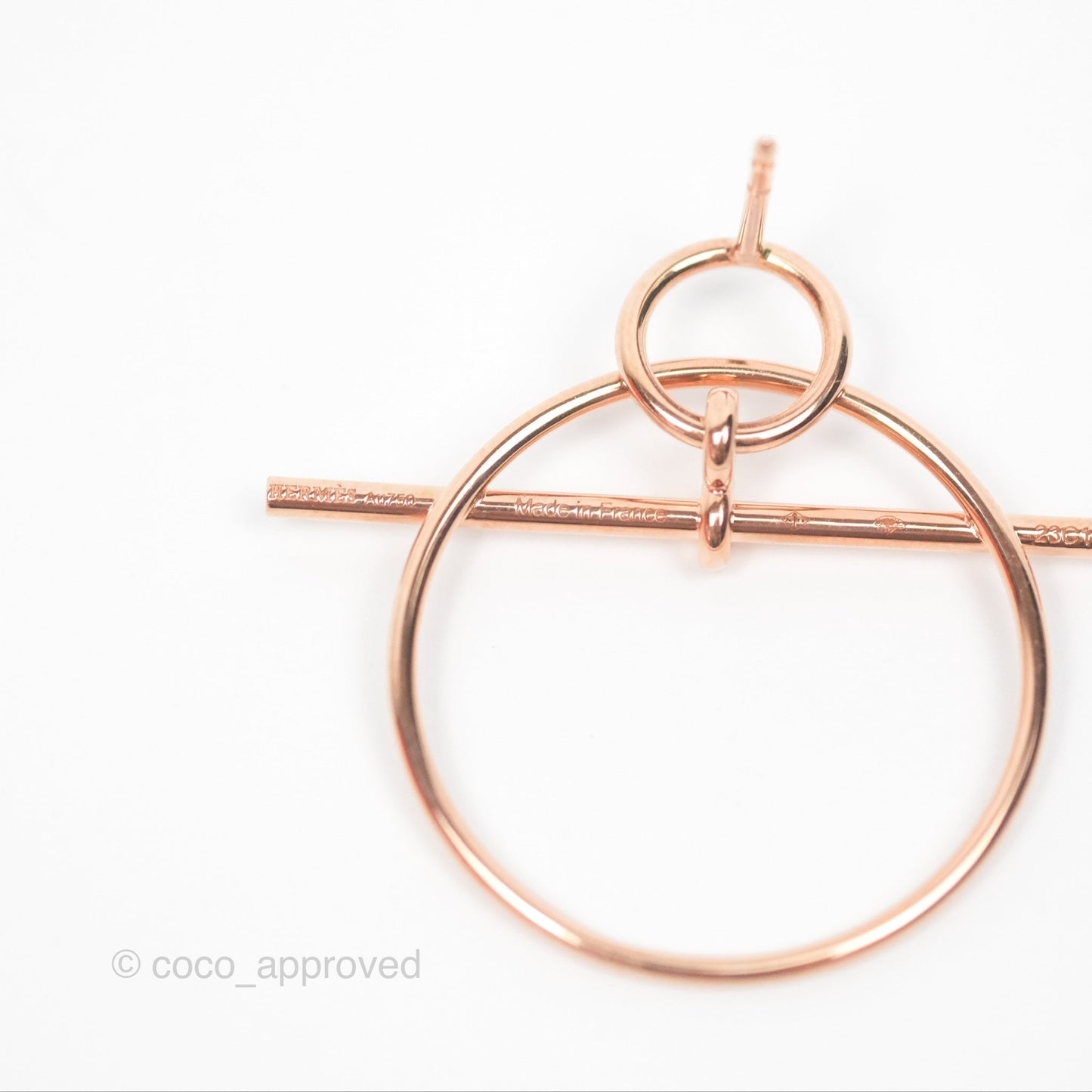 Hermès Loop Earrings Small Model Rose Gold