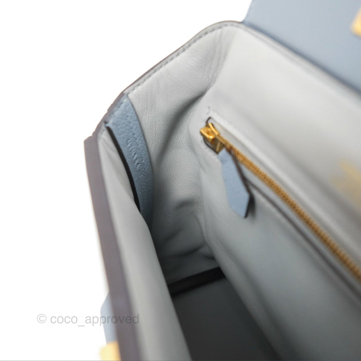 Hermès 24/24 21 Mini Bleu Lin J7 Evercolor/ Swift Gold Hardware