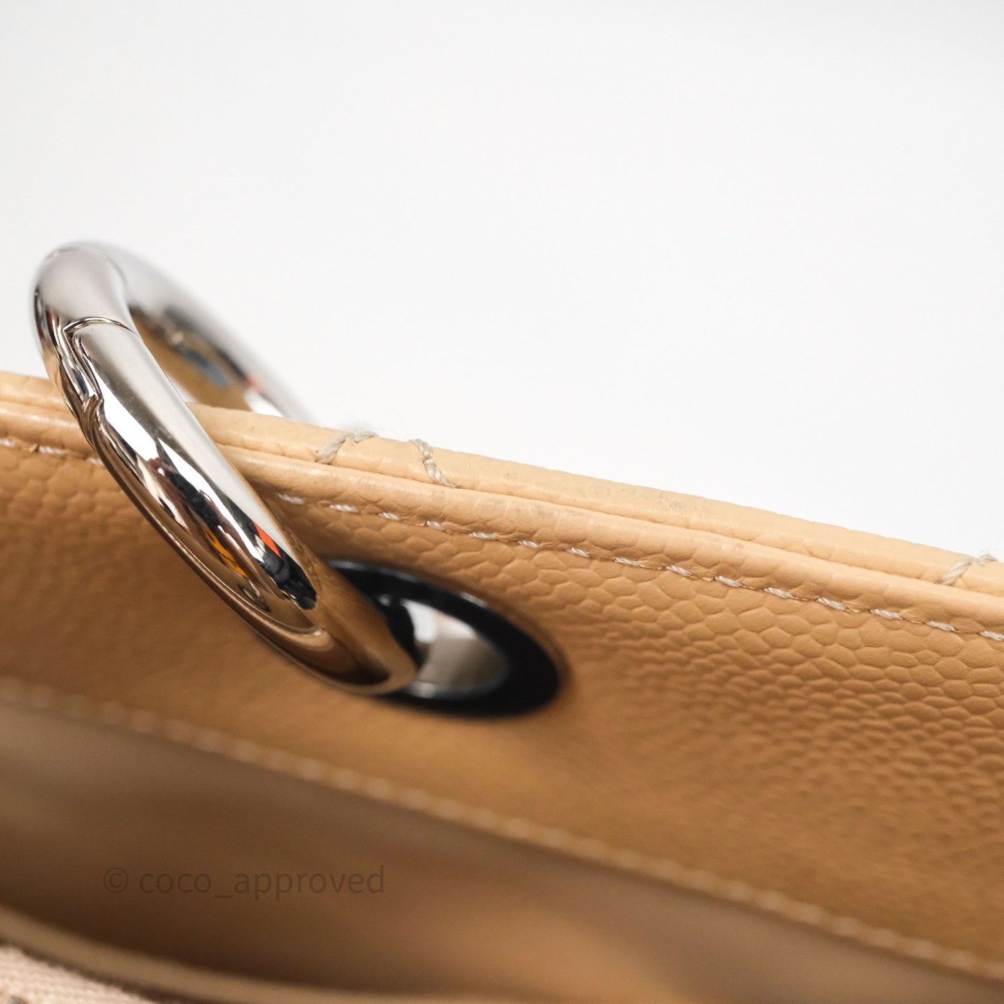 Chanel GST Beige Caviar Silver Hardware