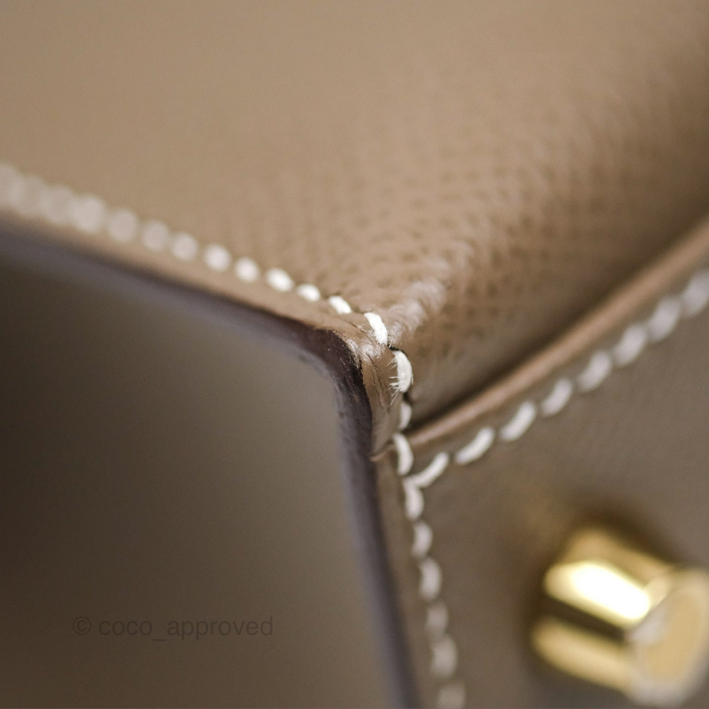 Hermès Kelly Sellier 28 Etoupe 18 Epsom Gold Hardware