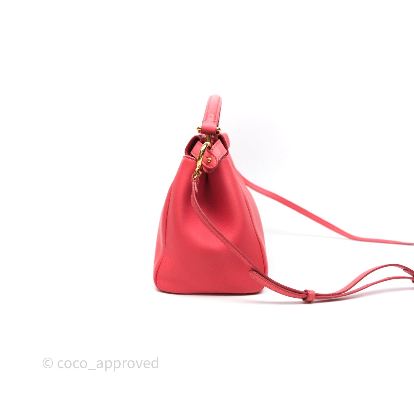 Fendi Nappa Mini Peekaboo Bag Hot Pink