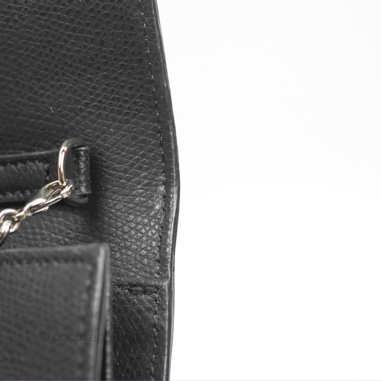 Fendi Kan I Wallet on Chain Black Silver Hardware