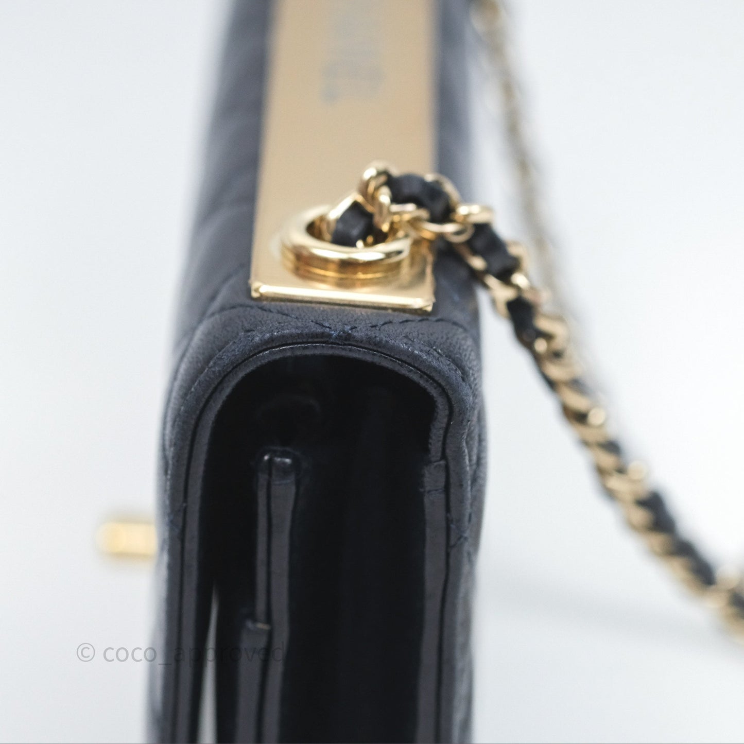 Chanel Trendy CC WOC Wallet On Chain Navy Lambskin Gold Hardware