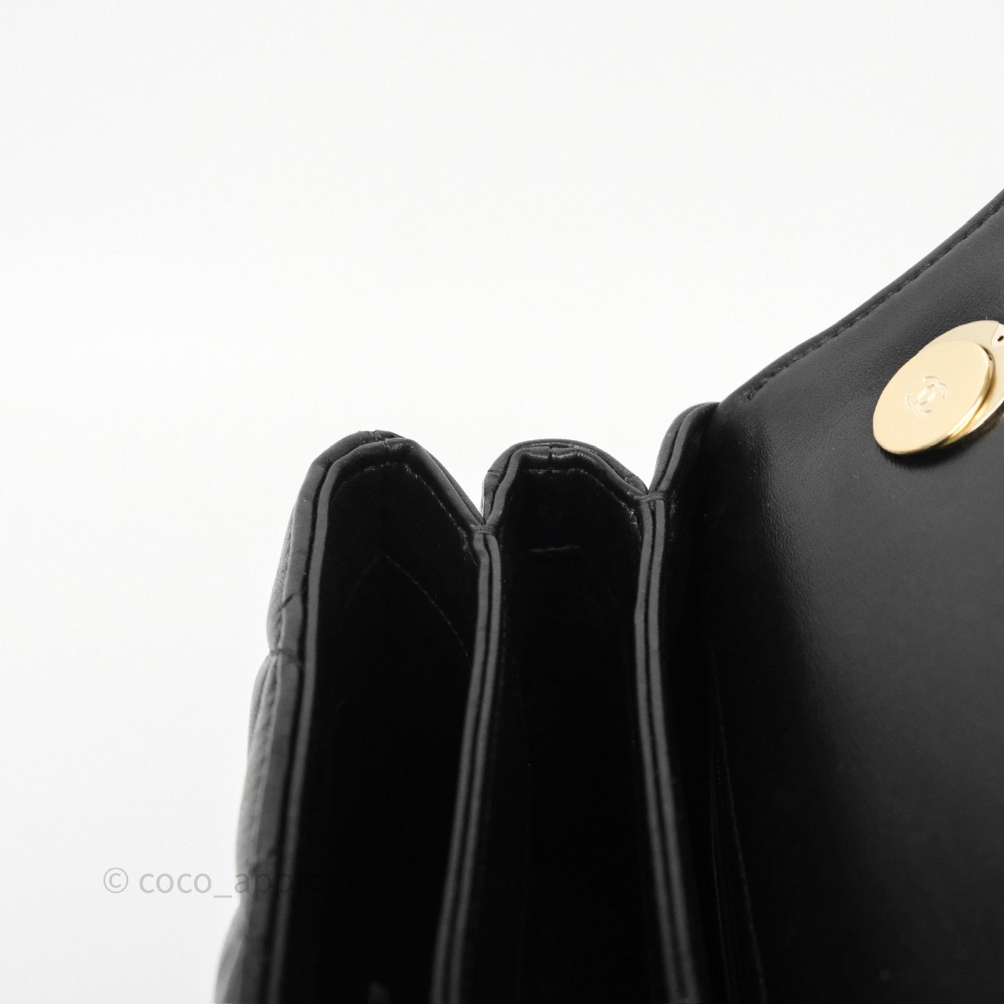 Chanel Small Trendy CC Black Lambskin Gold Hardware