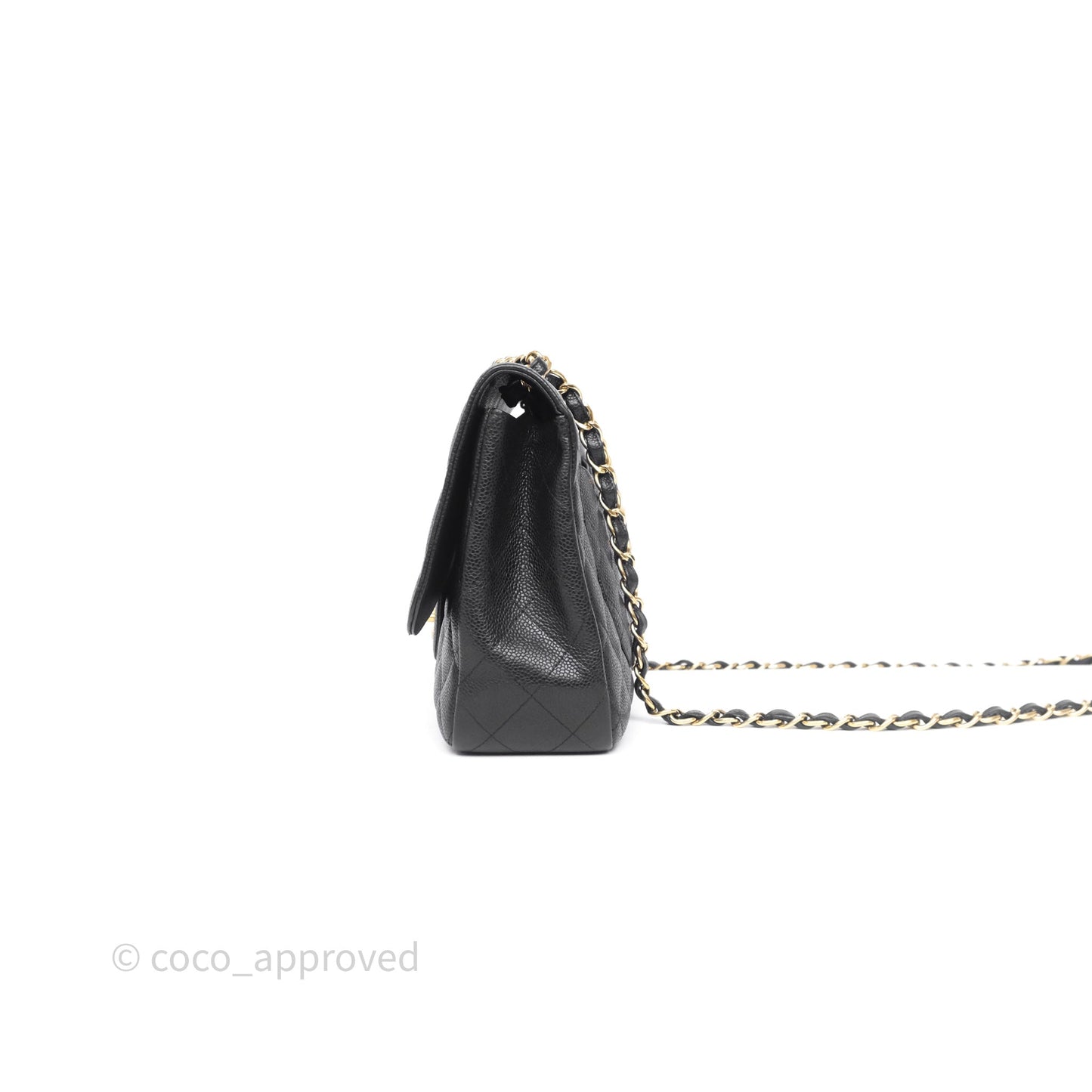 Chanel Jumbo Single Flap Black Caviar Gold Hardware⁣⁣