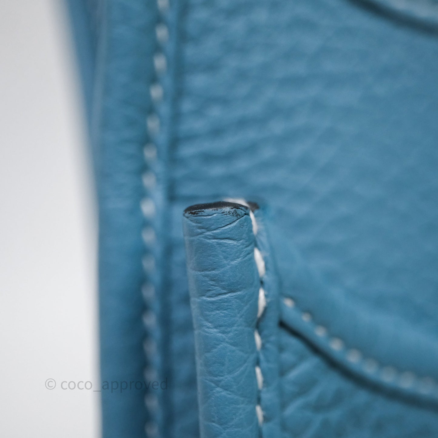 Hermès Evelyne 23 Bleu Jean 75 Clemence Palladium Hardware