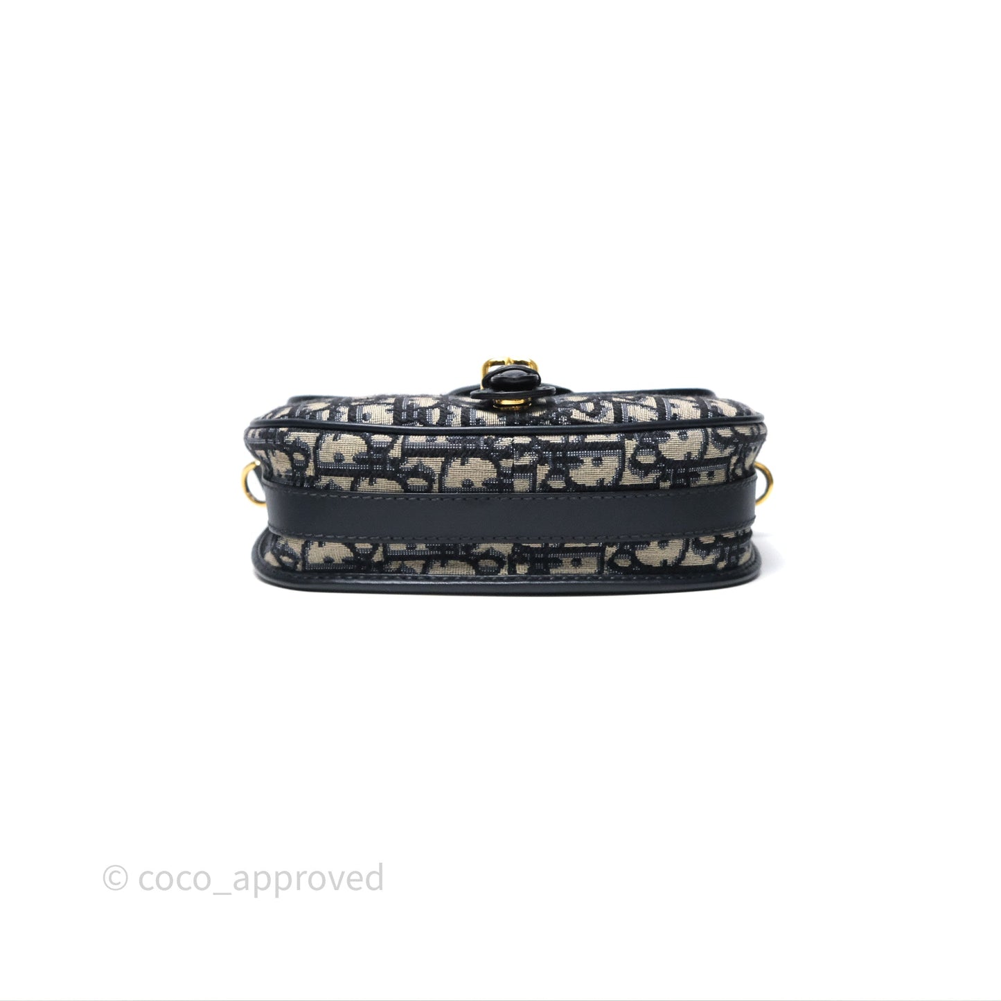 Christian Dior Medium Bobby Bag Blue Oblique Jacquard Canvas