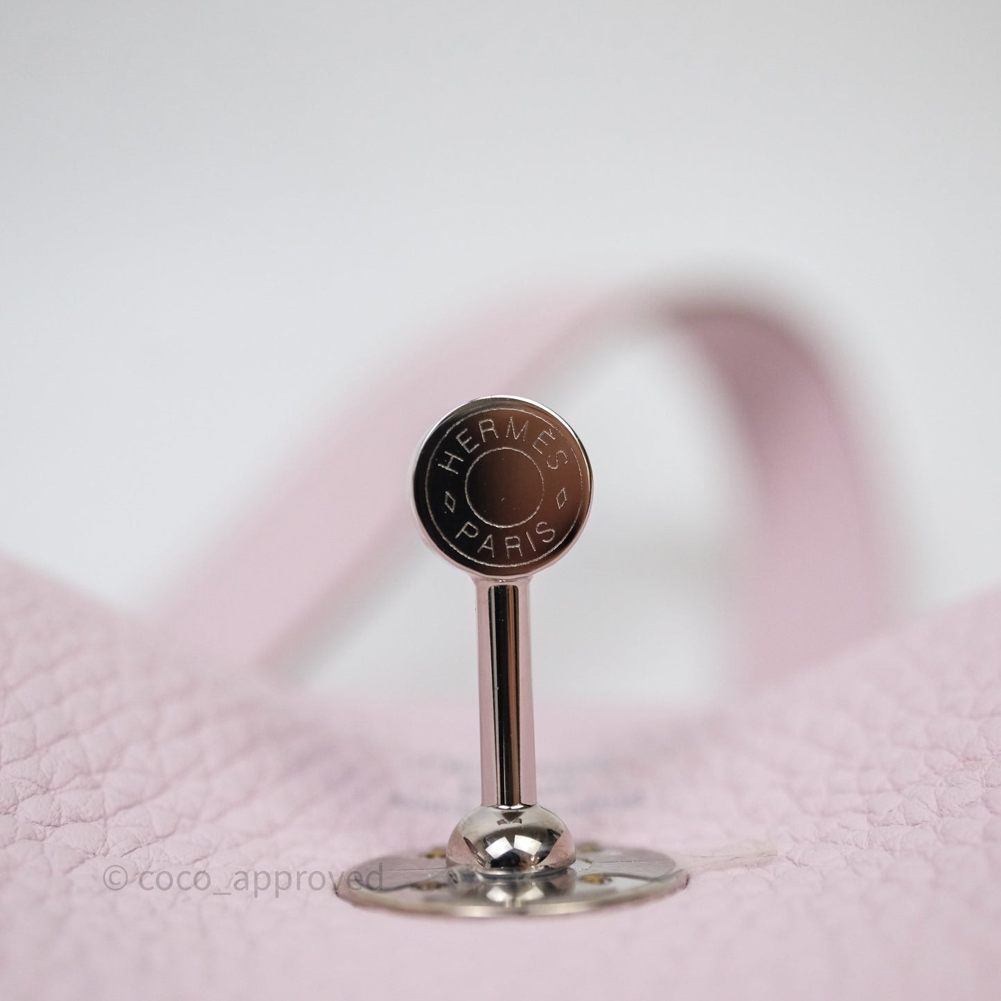 Hermès Mini Lindy 20 Mauve Pâle 09 Clemence Palladium Hardware