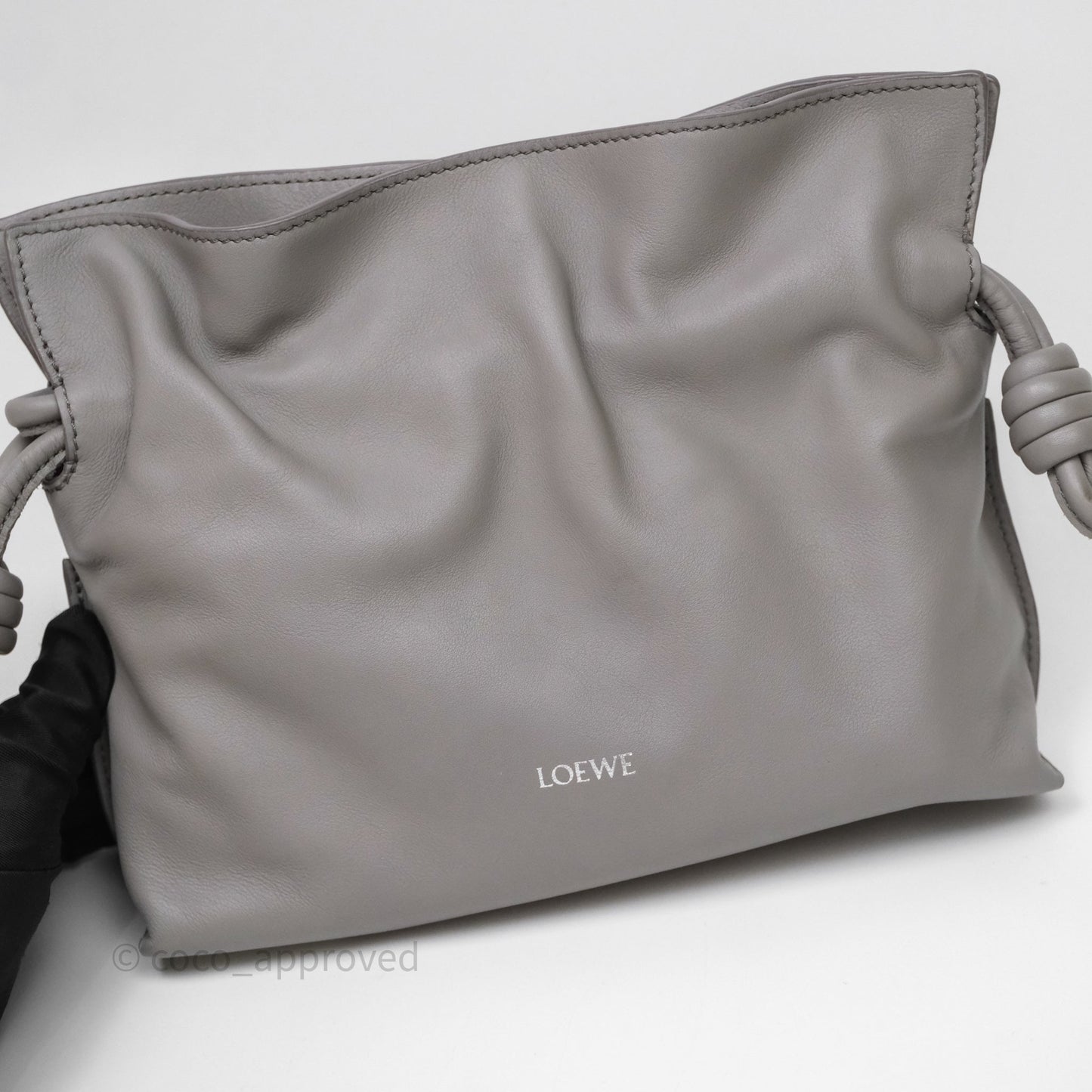 Loewe Mini Flamenco Clutch Nappa Calfskin Grey