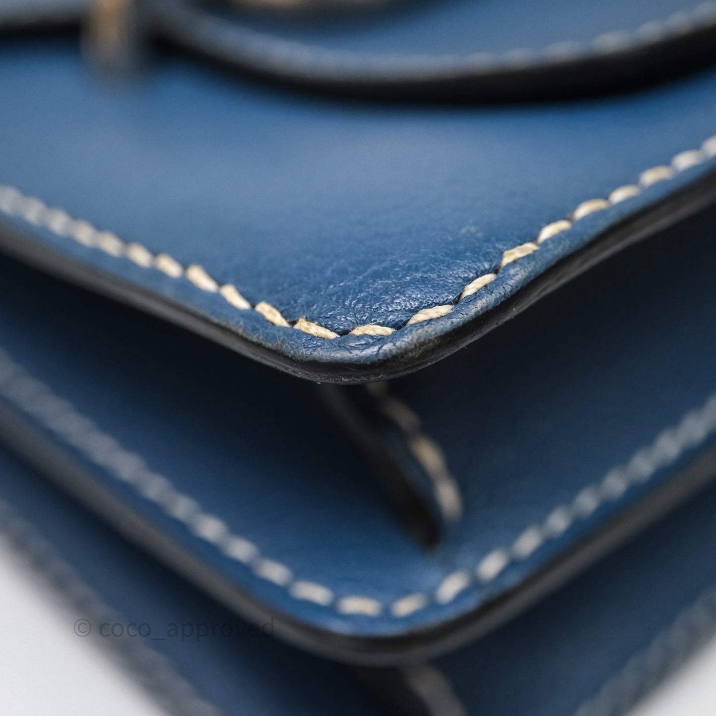 Hermès Roulis 23 Blue Evercolor Palladium Hardware