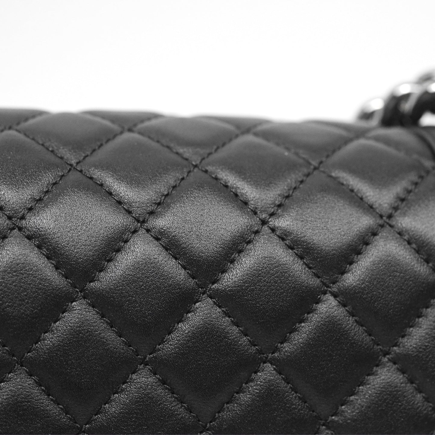 Chanel Medium Boy Quilted Black Calfskin Dark Silver Hardware