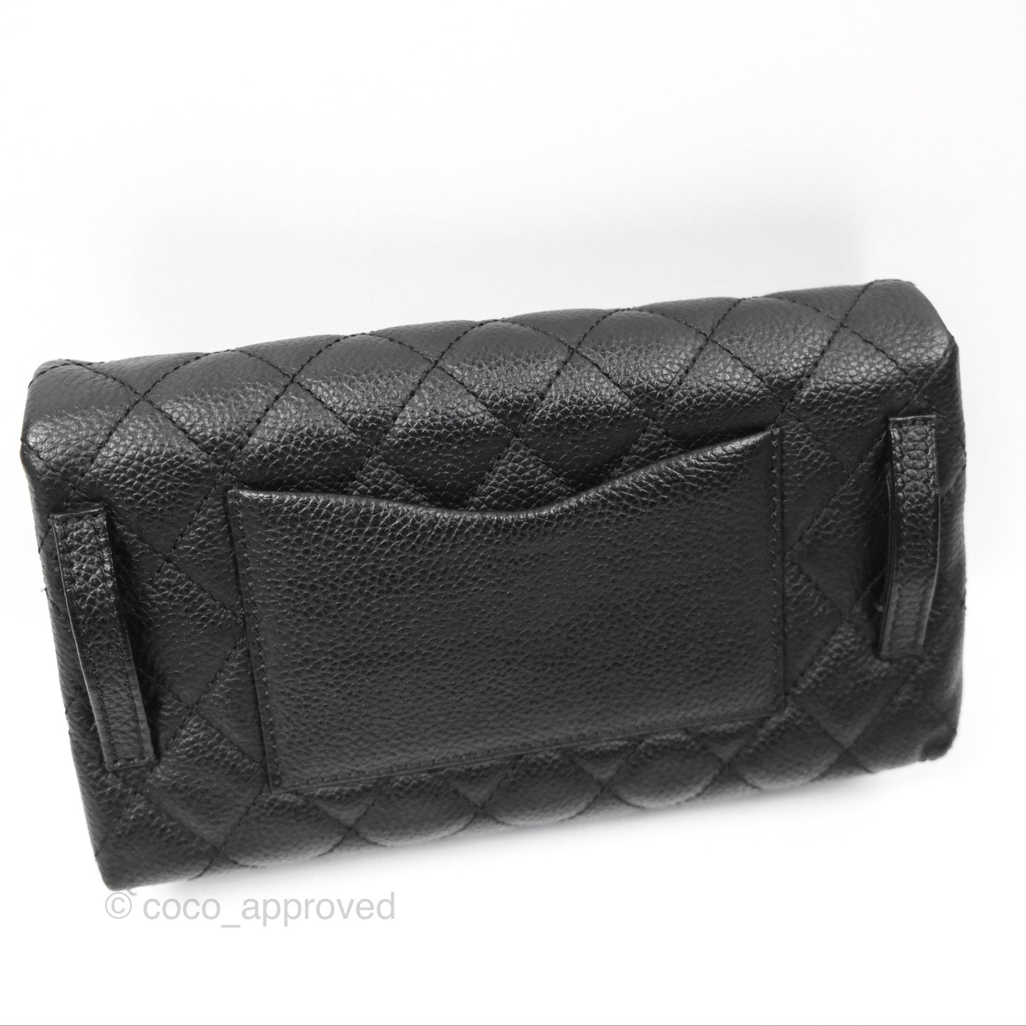 Chanel Reissue Quilted Belt Bag Black Caviar Silver Hardware