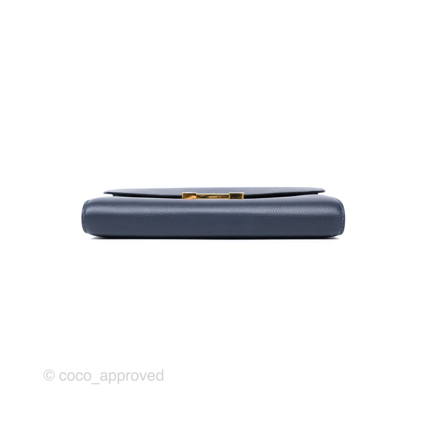 Hermès Constance Long To Go Wallet Blue Nuit 2Z Evercolor Gold Hardware