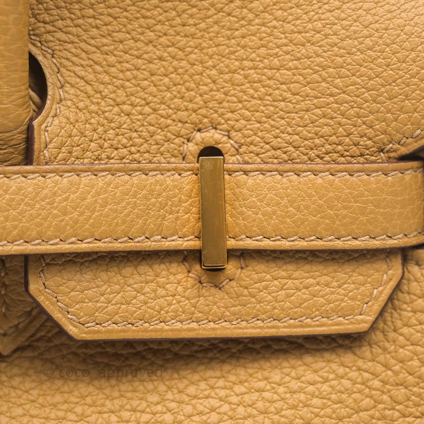 Hermès Birkin 25 Retourne Biscuit 4B Togo Gold Hardware